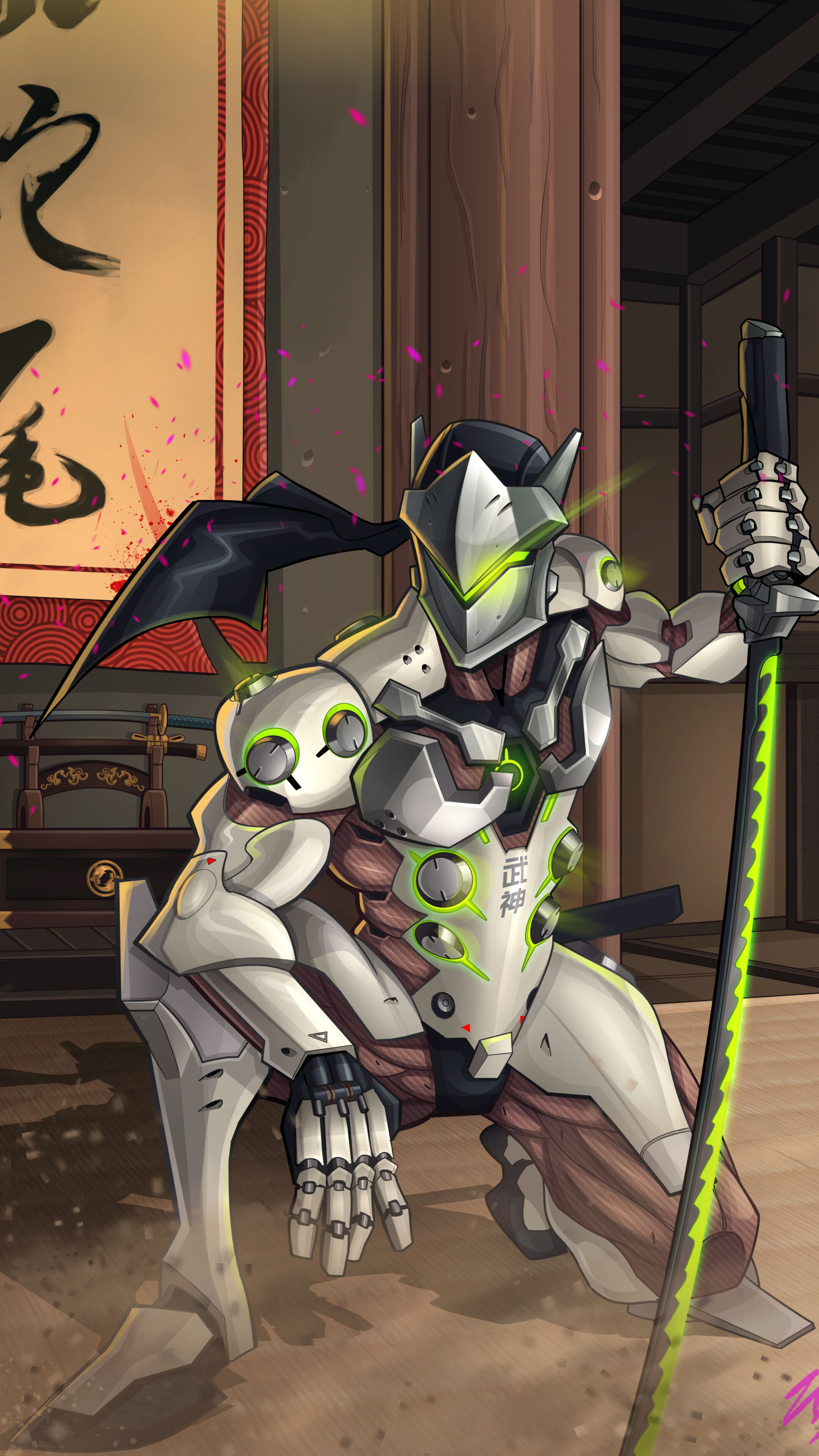 Genji comic art, Captivating storylines, Epic battles, HD wallpapers, 2160x3840 4K Phone