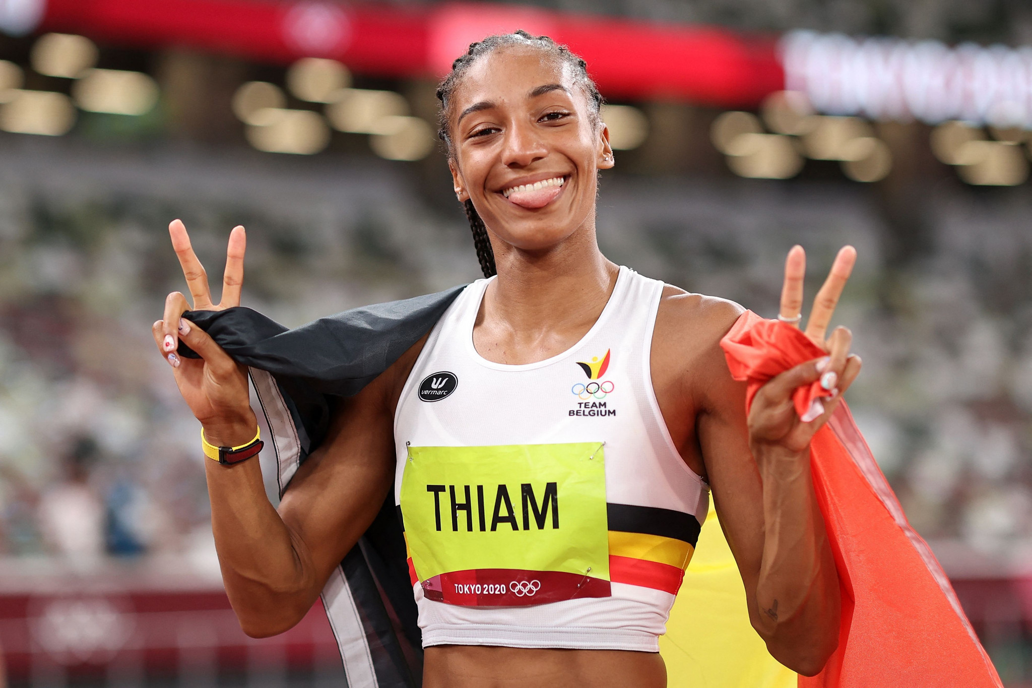 Nafissatou Thiam, Spanish champions, Sport climbing and karate, Olympic debut, 2050x1370 HD Desktop