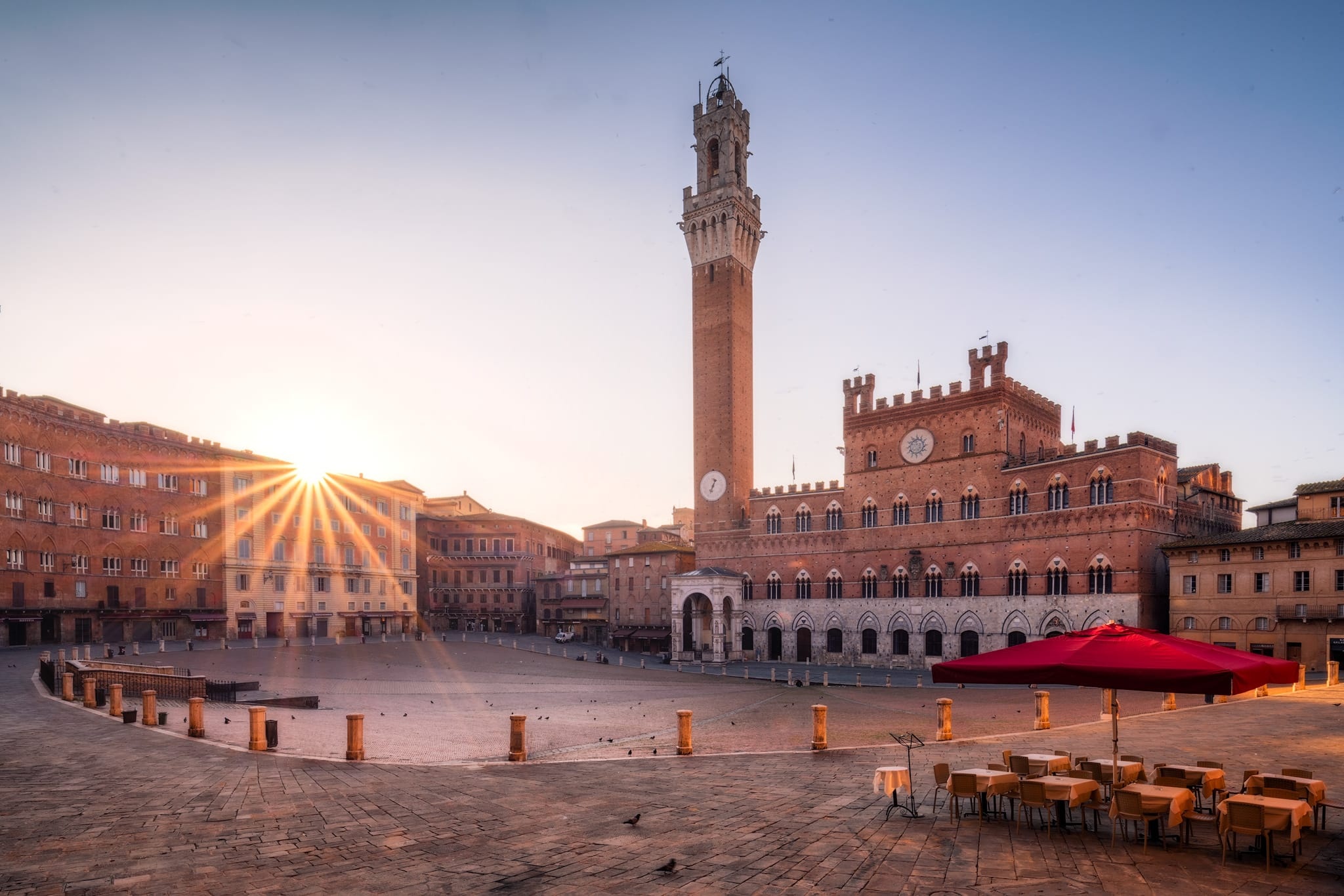 Piazza del Campo, Siena, Sonnenaufgang, Foto, 2050x1370 HD Desktop