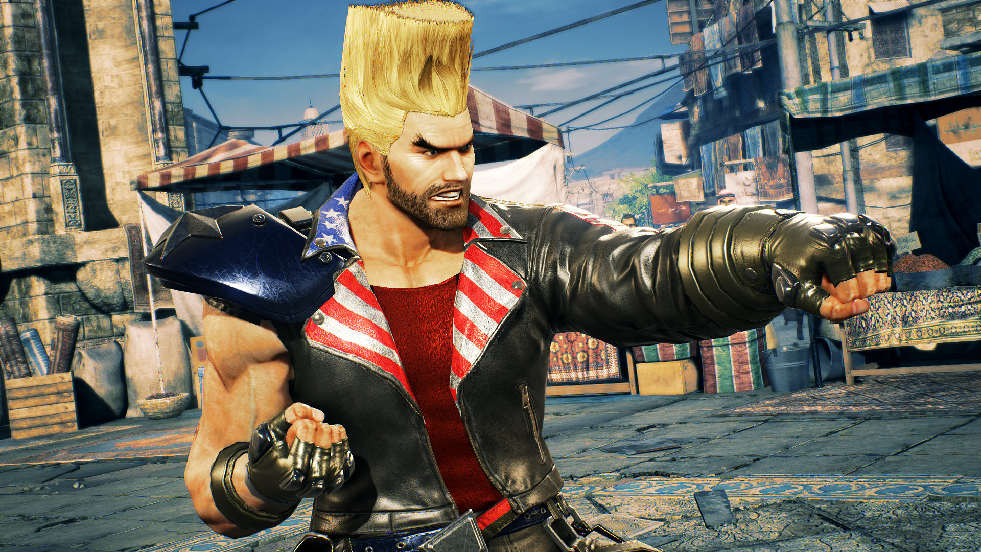 Paul Phoenix, Tekken 7, Souq stage, Full HD Desktop wallpaper