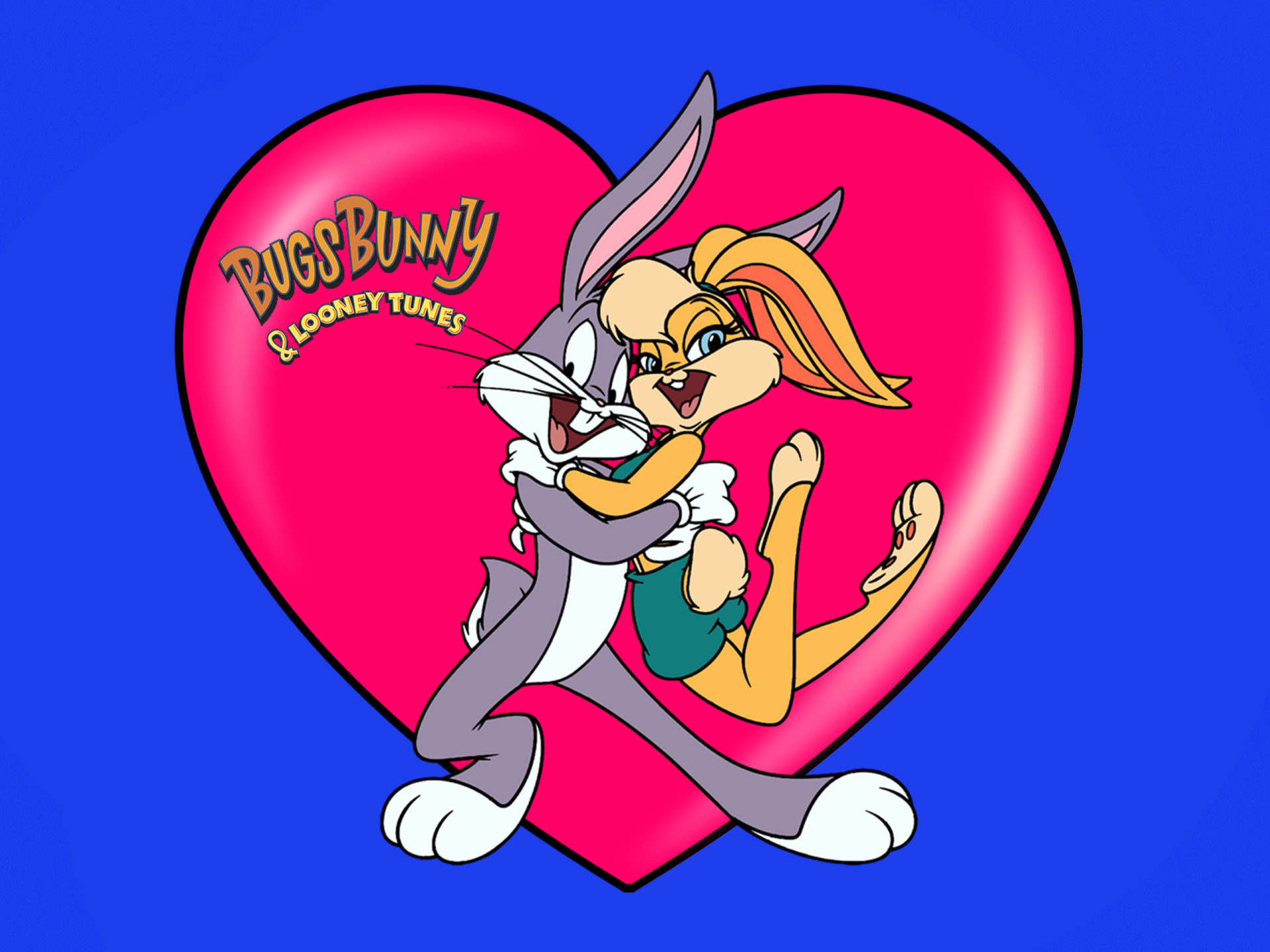 Looney Tunes, Bugs Bunny, Lola Bunny, Postcard wallpaper, 1920x1440 HD Desktop