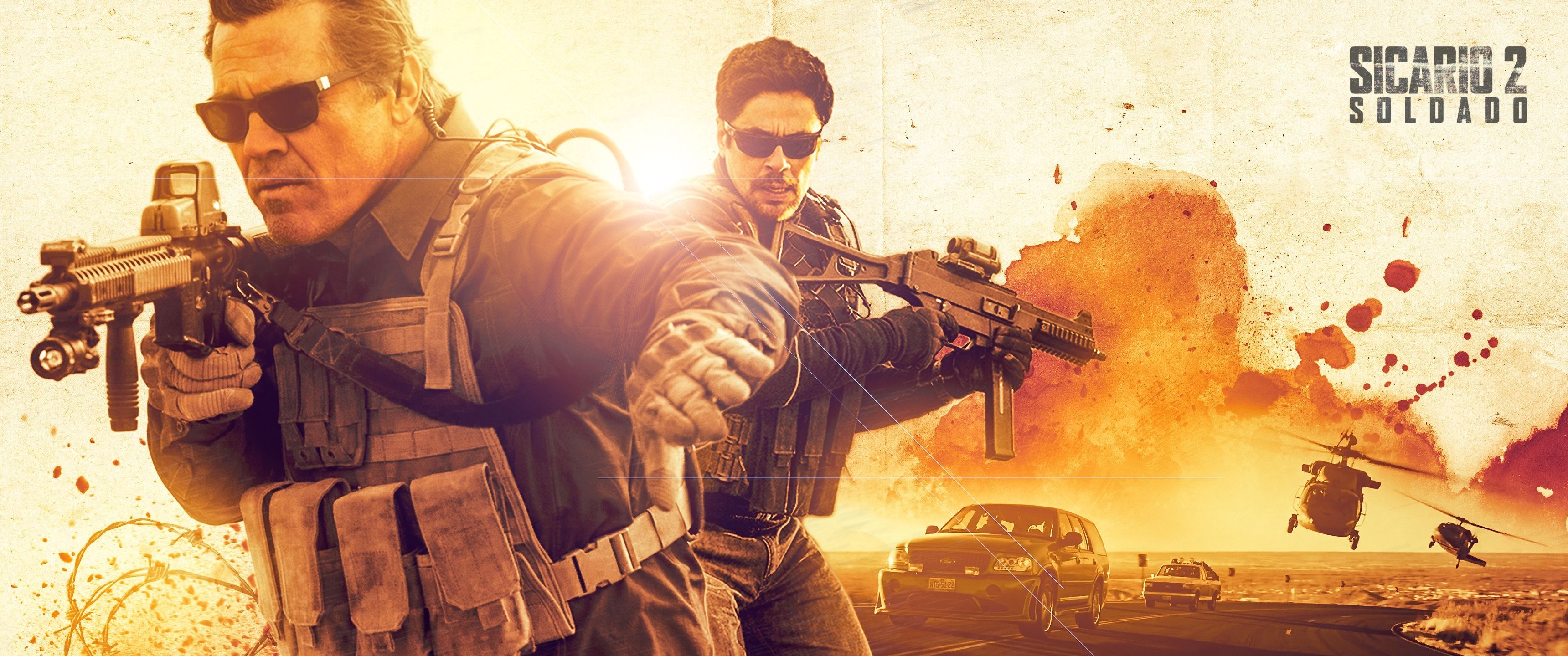 Sicario: Day of the Soldado, Wallpapers, Action, 3440x1440 Dual Screen Desktop