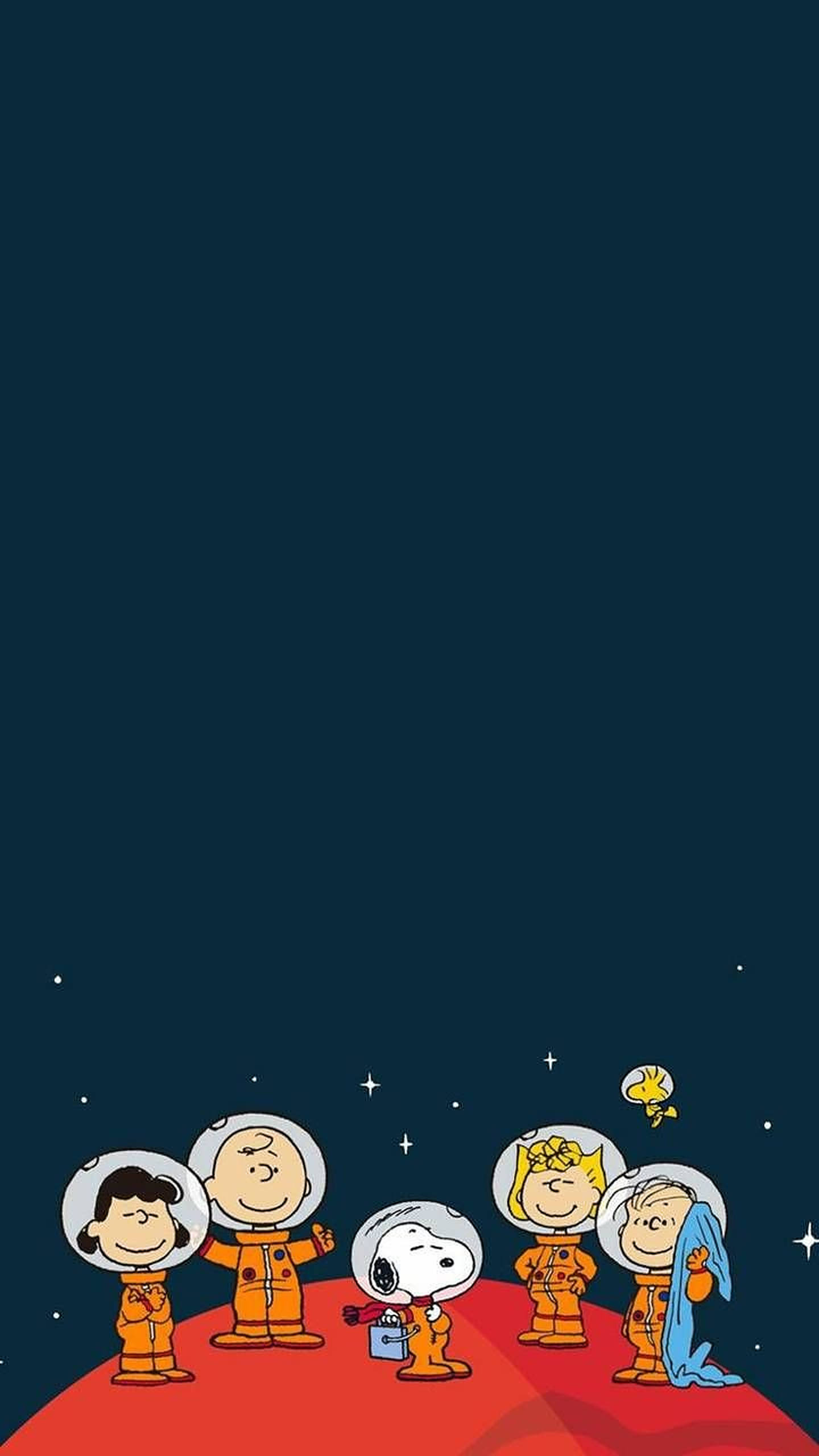 Snoopy in astronaut suit, Charlie Brown, Linus van Pelt, Lucy van Pelt, Woodstock, HD Phone wallpaper