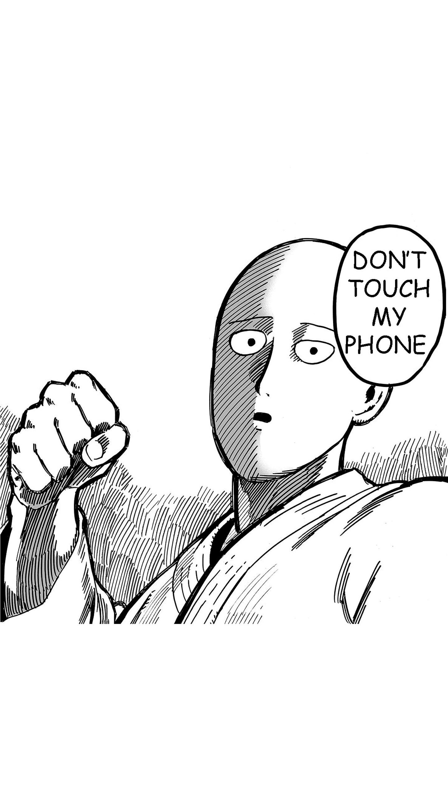 Saitama, Don't Touch My Phone Wallpaper, 1440x2560 HD Phone