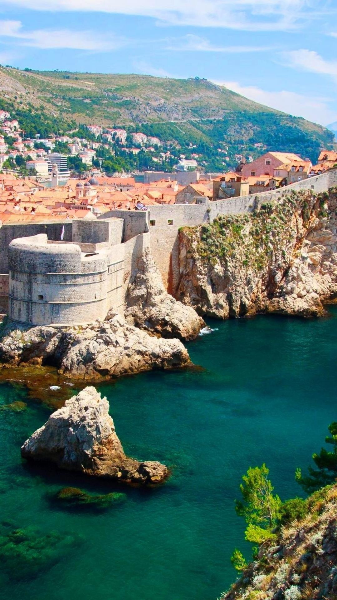 Croatia, Travels, 4K wallpapers, Picturesque Dubrovnik, 1080x1920 Full HD Phone