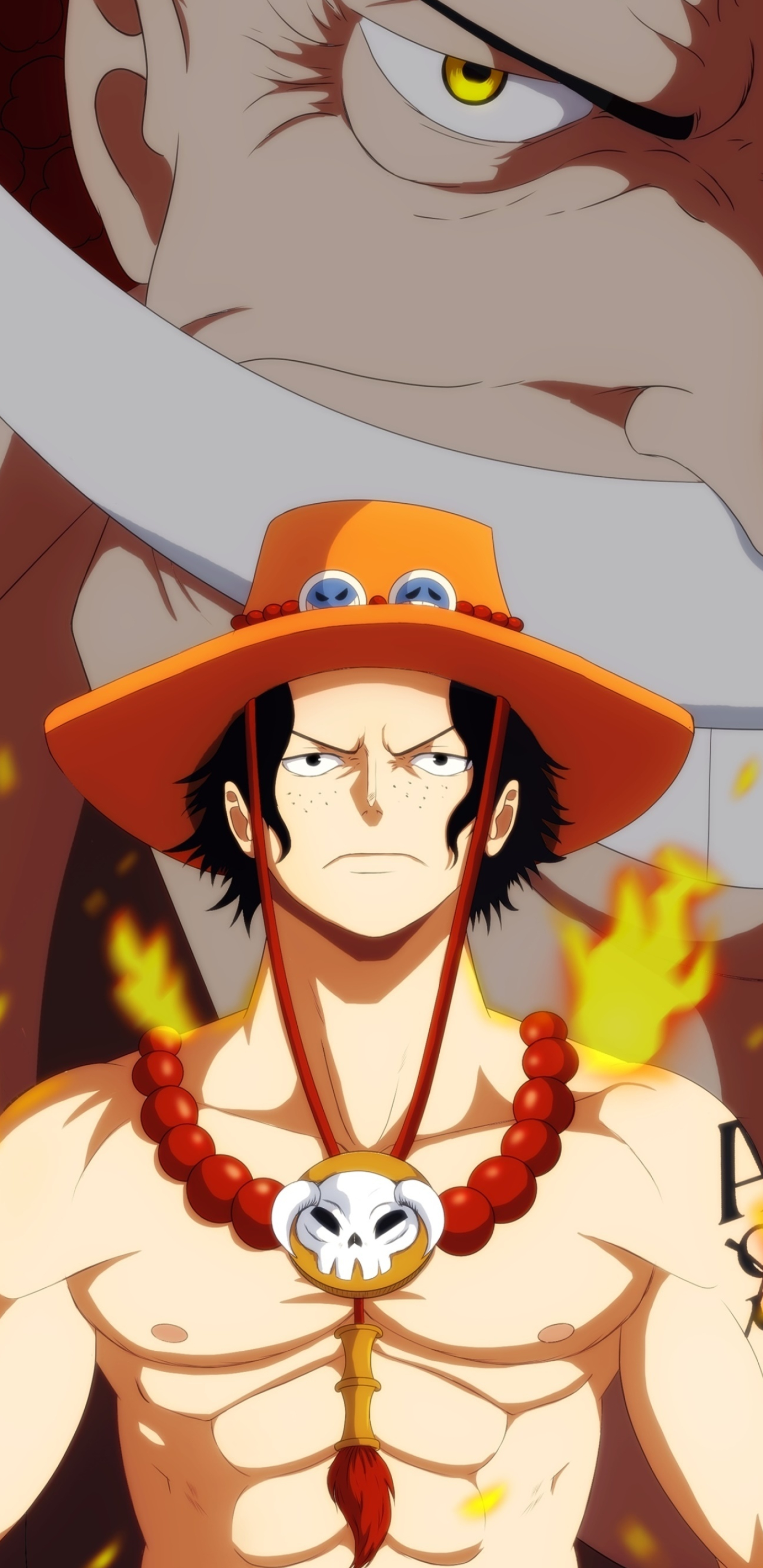 Portgas D. Ace, Edward Newgate Whitebeard, One Piece anime, HD Phone wallpaper