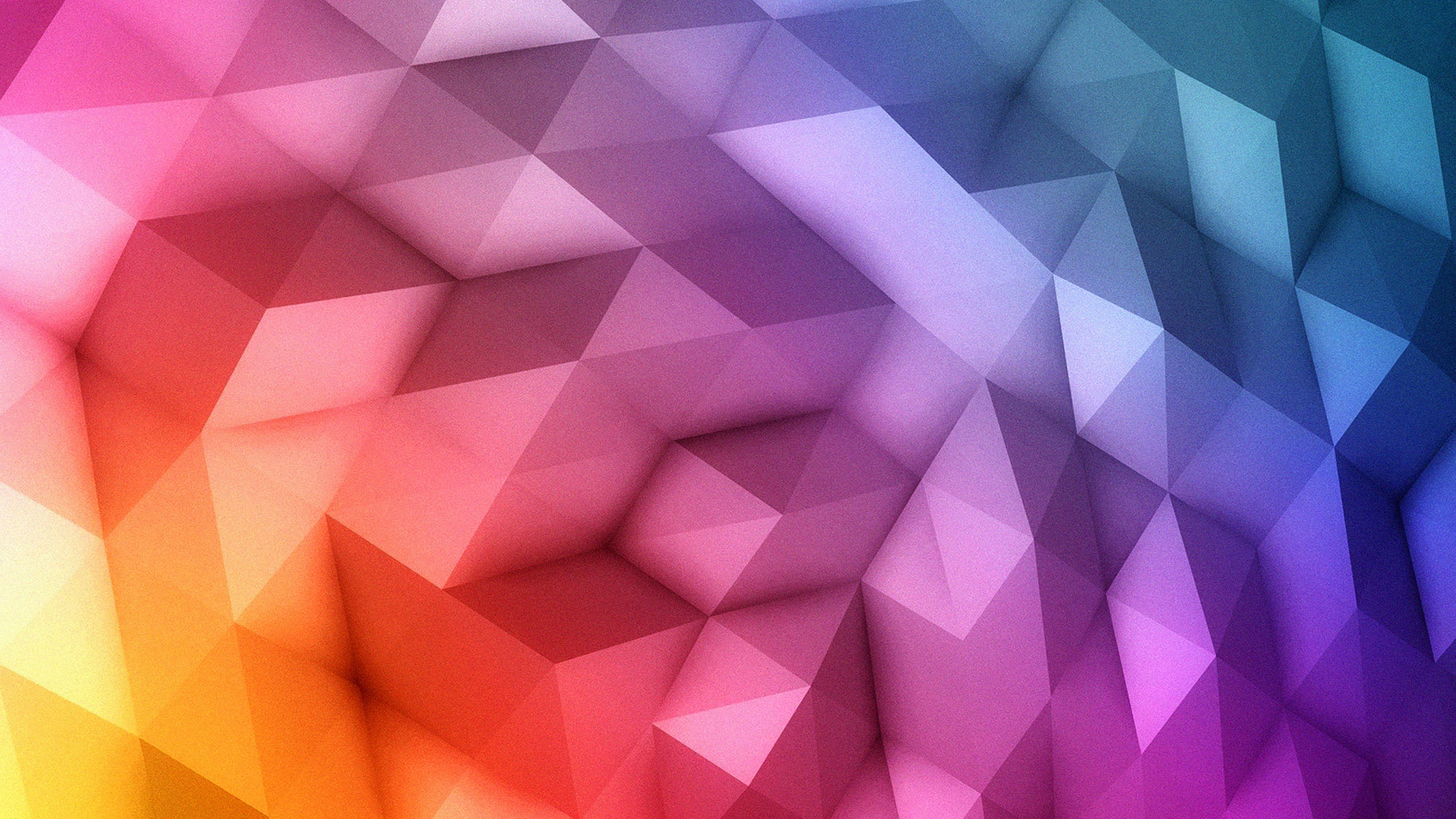 Rainbow polys pattern, Gradient wallpaper, Multicolored design, Visual appeal, 3840x2160 4K Desktop