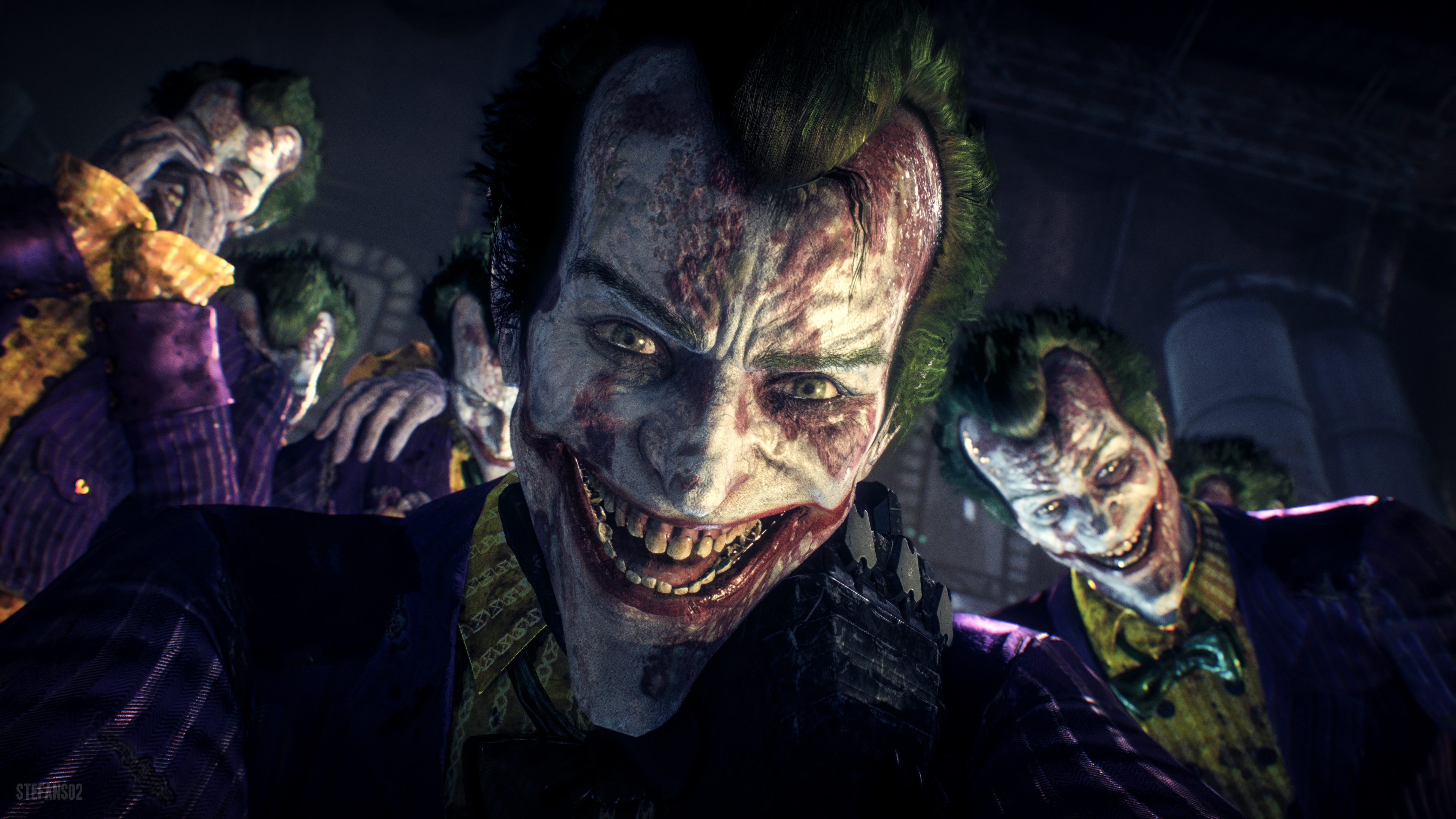 The Joker, Batman: Arkham Knight, Joker hallucination clones, 4K Desktop wallpaper