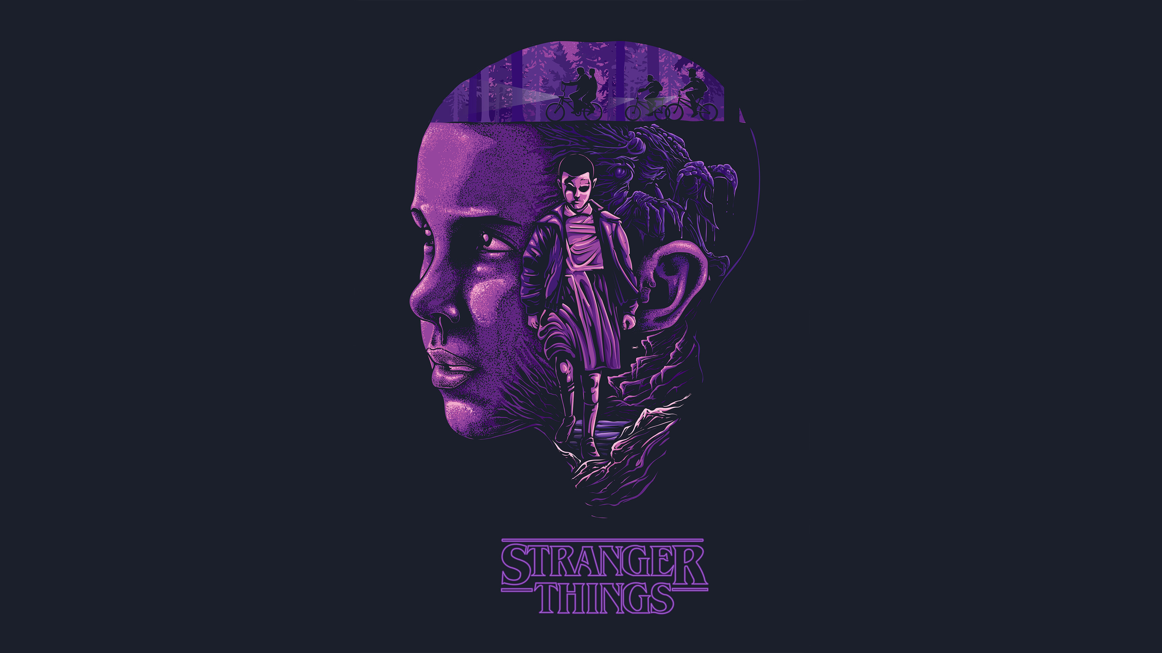 Stranger Things, 4K art, 1440p resolution, HD wallpapers, 3840x2160 4K Desktop