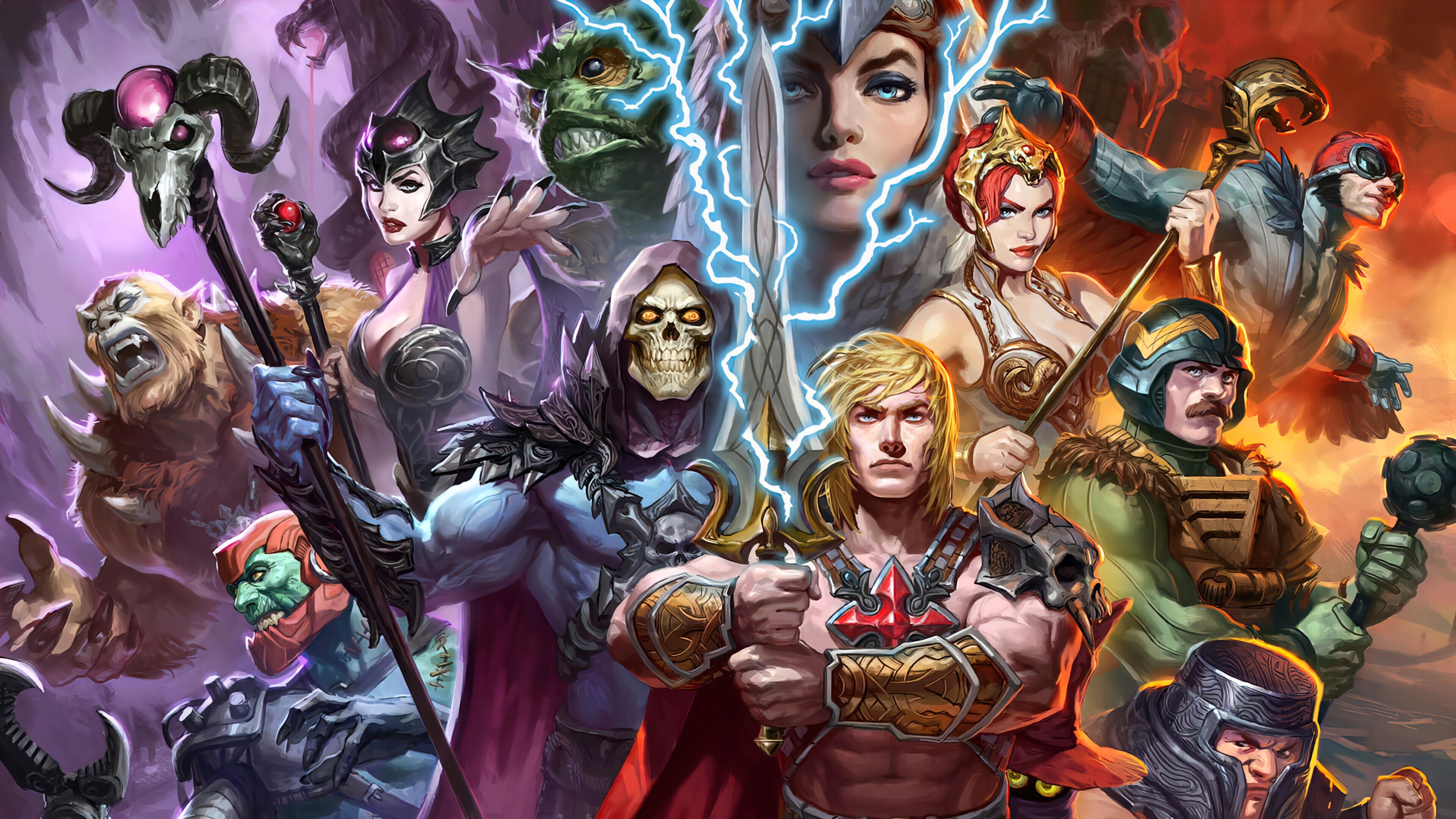 He-Man, 4K Ultra HD wallpaper, Iconic character, Heroic action, 3840x2160 4K Desktop