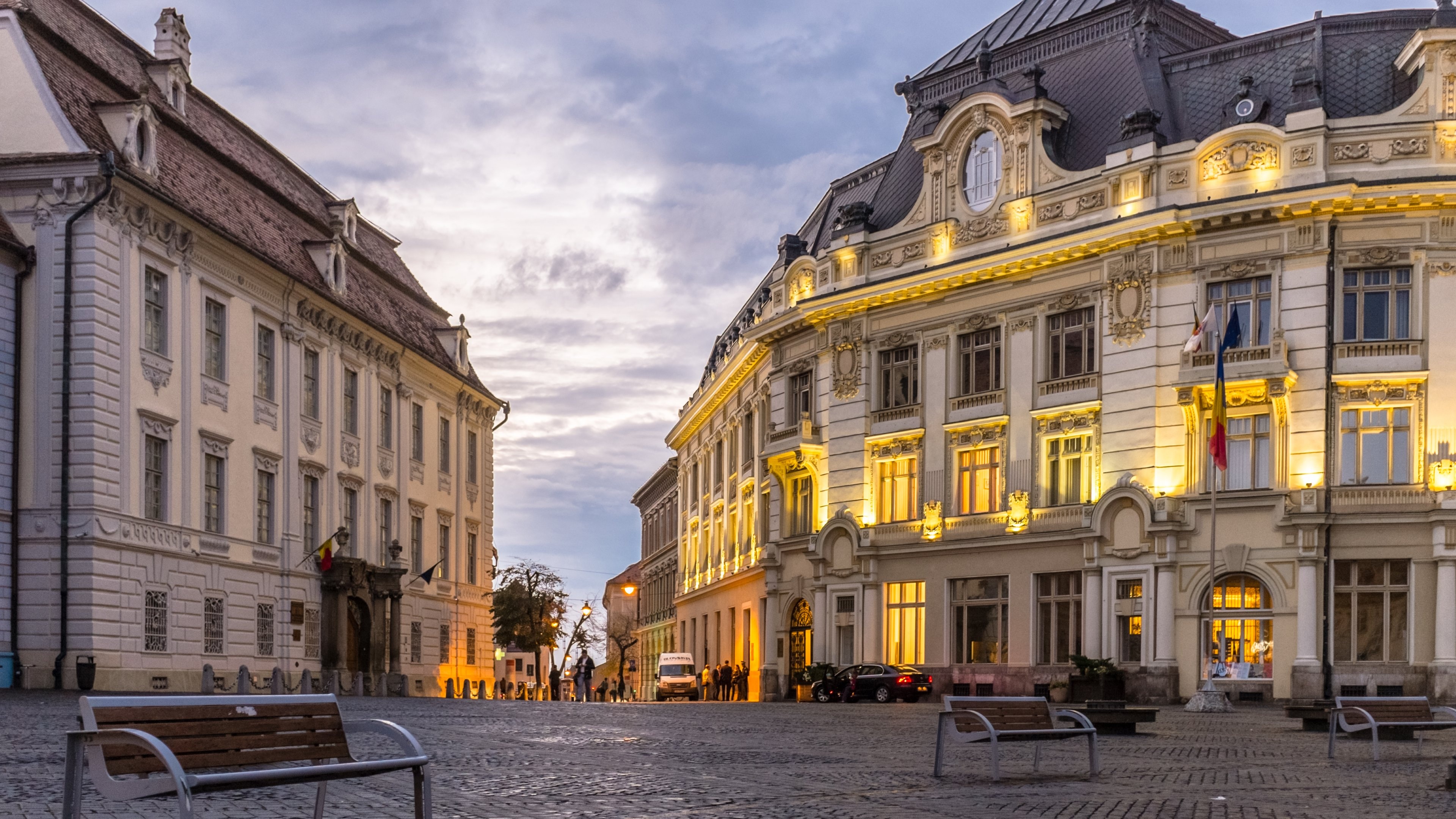 Romania Transylvania city town, Sibiu, 4K wallpapers, 3840x2160 4K Desktop