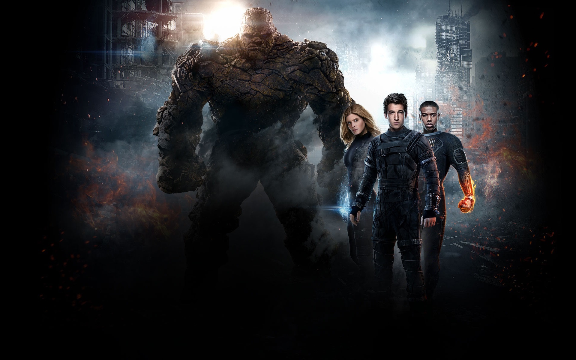 Human Torch, Invisible Woman, Thing, Marvel Comics, Fantastic Four team, 1920x1200 HD Desktop