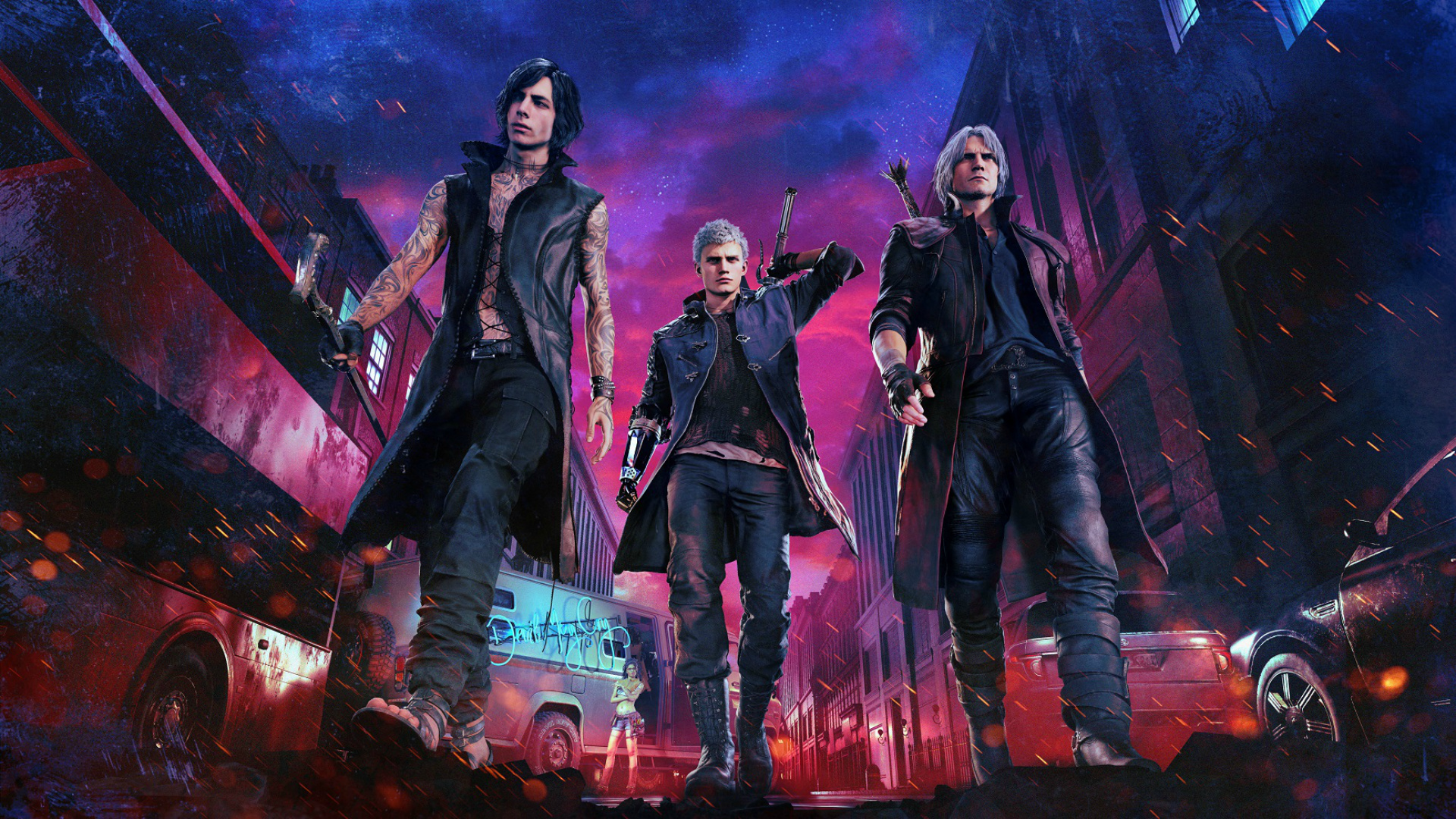 Nero, Dante, V, Devil May Cry van, Full HD Desktop wallpaper