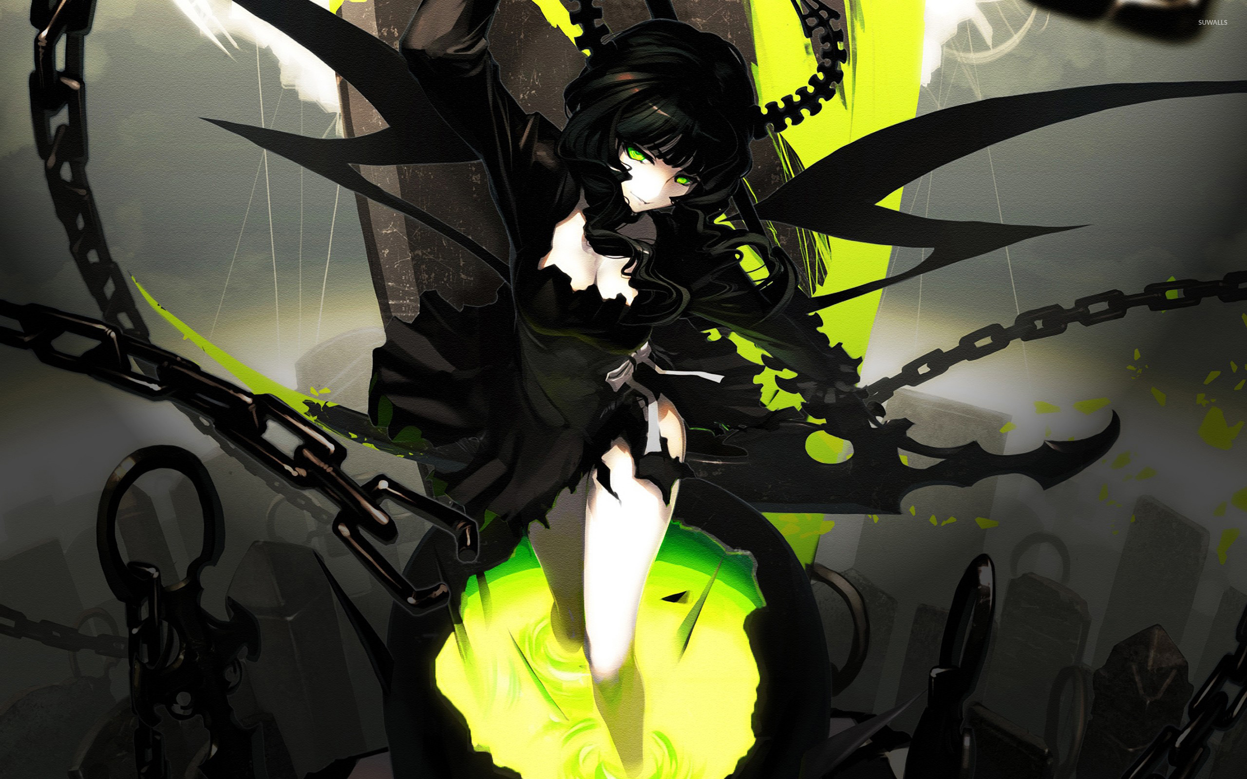 Black Rock Shooter, Dead master wallpaper, Dark and edgy, Gothic aesthetic, 2560x1600 HD Desktop