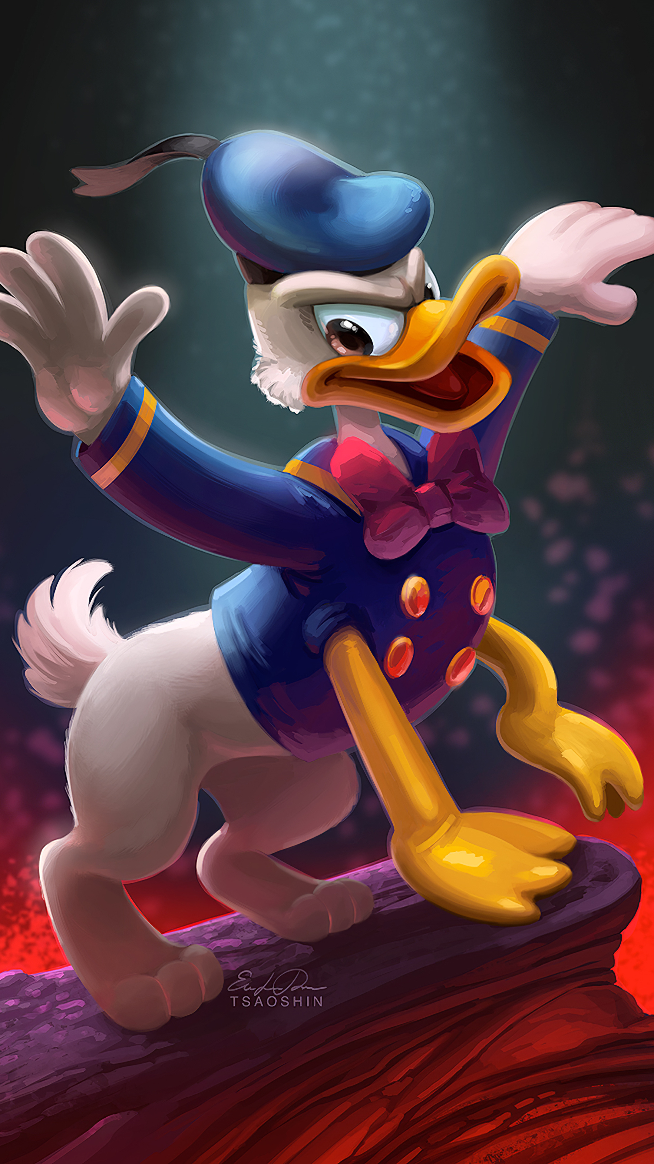 Donald Duck, 4K wallpapers, Sony Xperia, HD images, 2160x3840 4K Phone