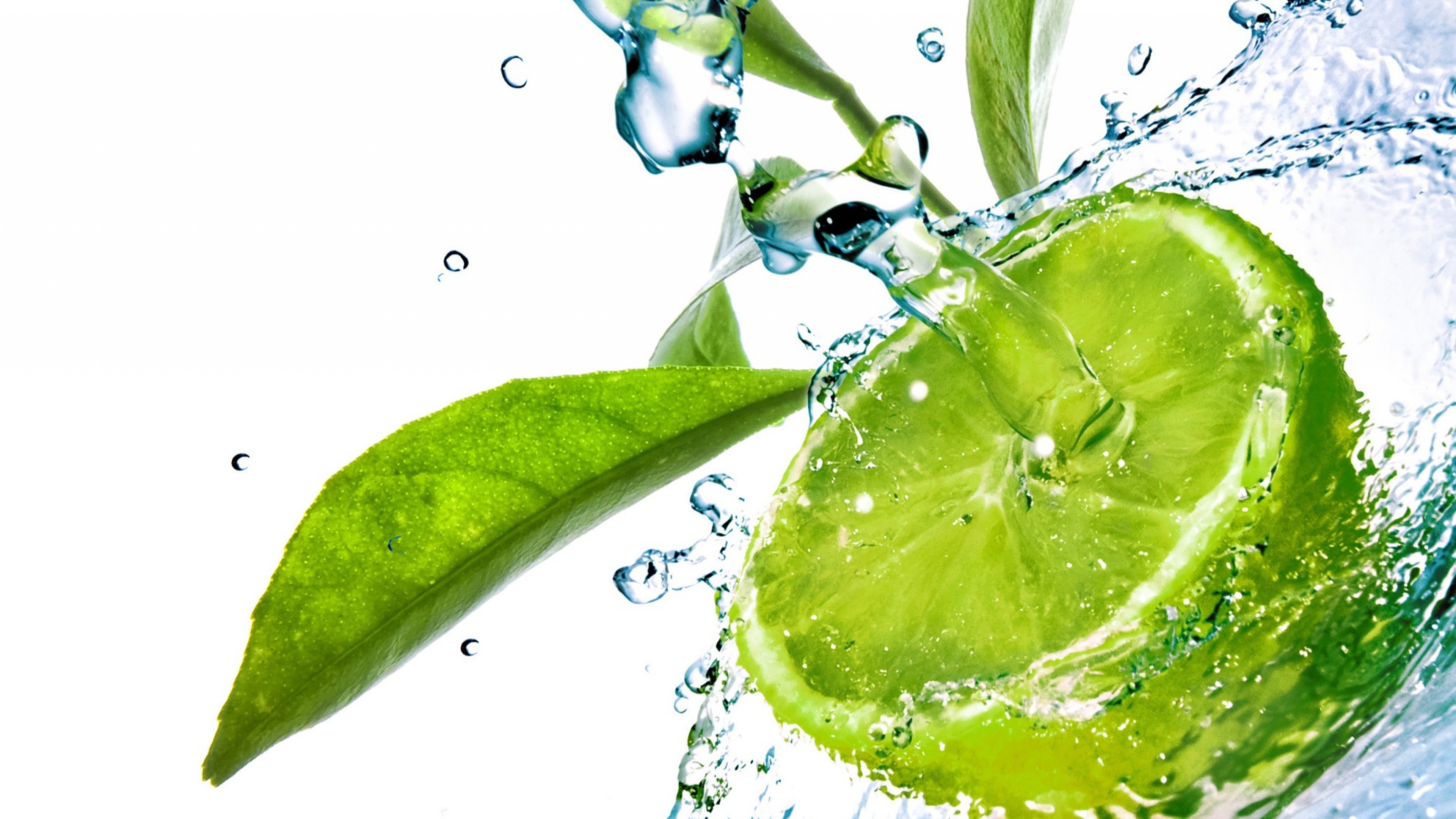 Splash, Lime Wallpaper, 3840x2160 4K Desktop