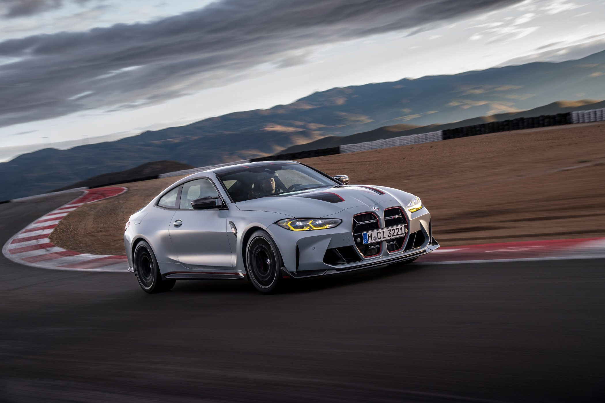 BMW M4 CSL, Asphalt race track, Mountainous landscape, HD Desktop wallpaper