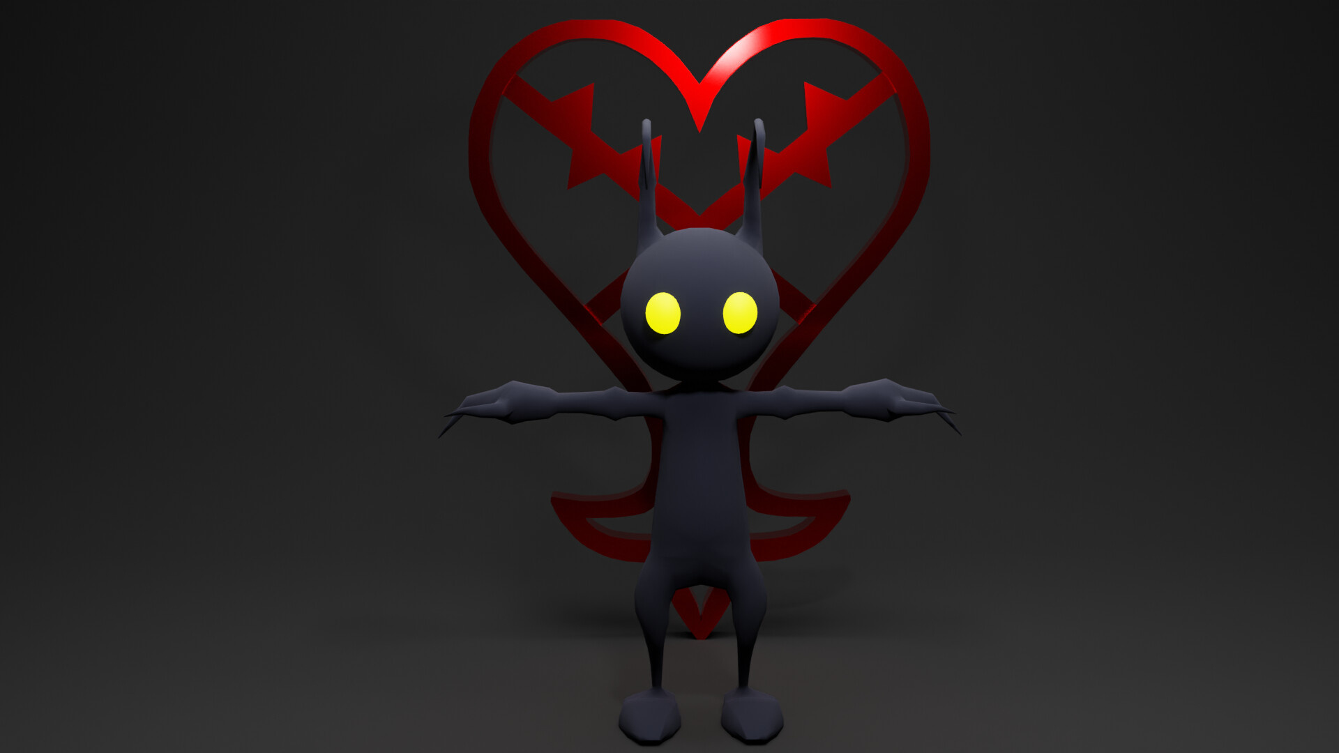 Heartless (Kingdom Hearts), Shadow Heartless, Emblem design, Intricate details, 1920x1080 Full HD Desktop