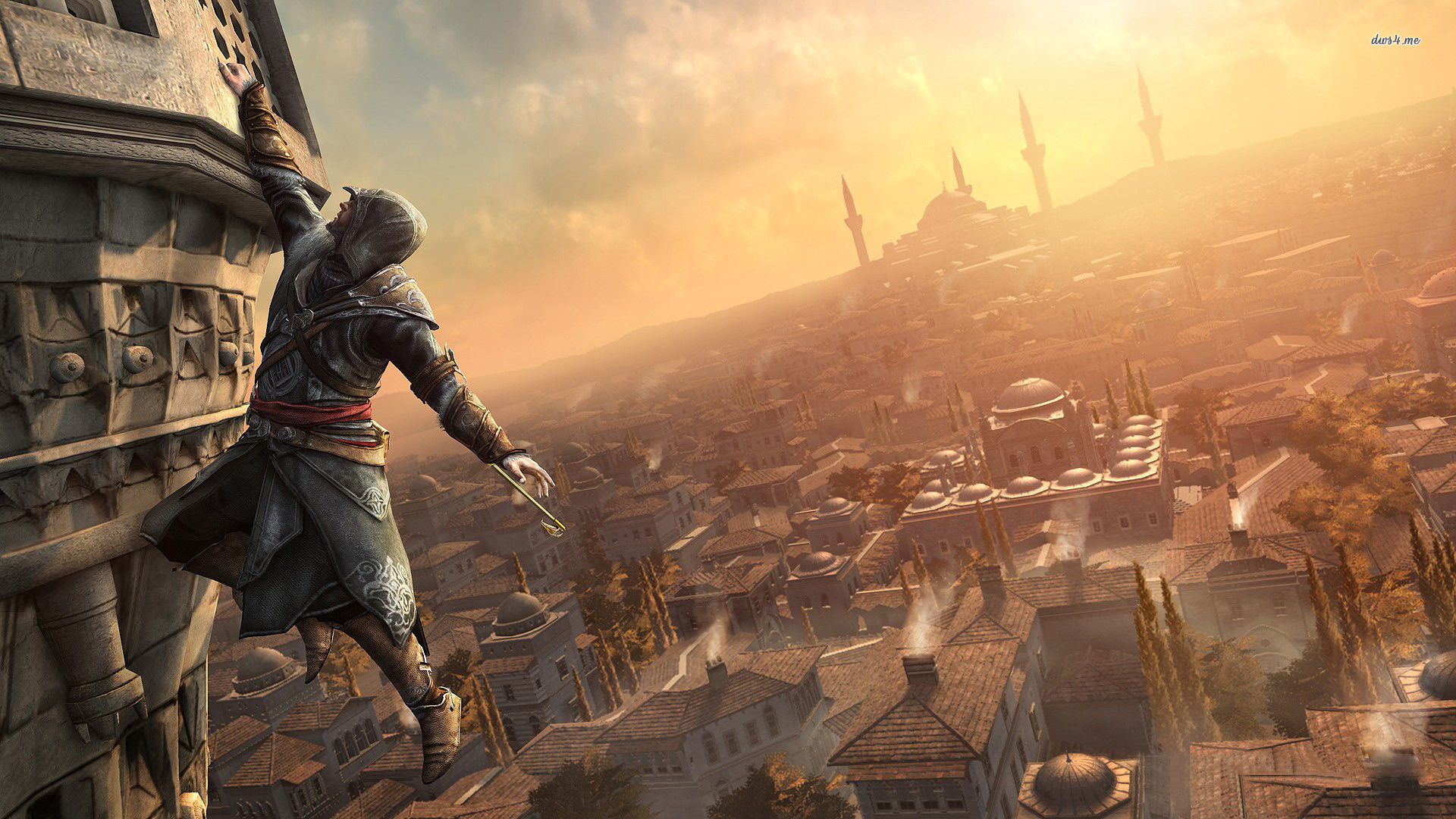 Ezio Auditore da Firenze, Assassin's Creed: Revelations, Constantinople cityscape, Full HD Desktop wallpaper