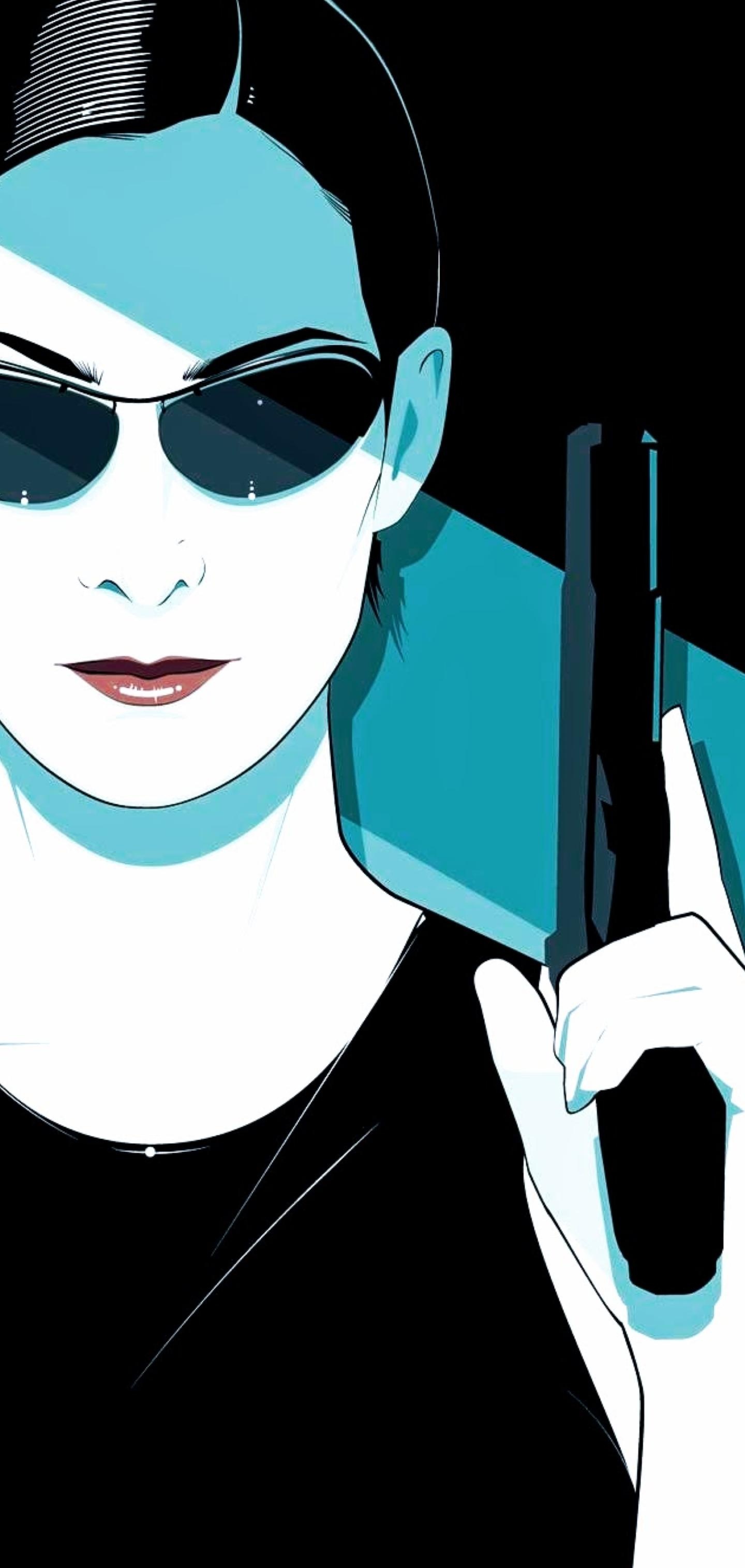 Artwork, Trinity (The Matrix) Wallpaper, 1440x3030 HD Phone