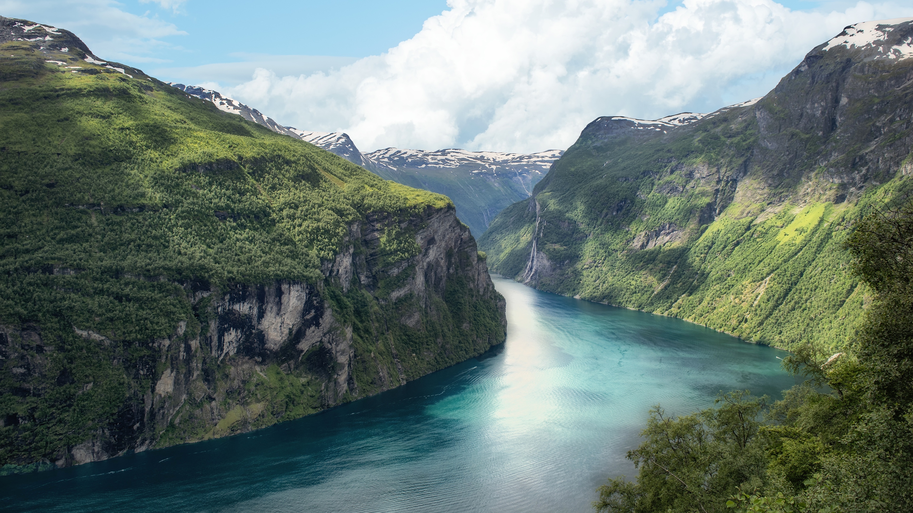 Geiranger, Norwegian Fjords Wallpaper, 3840x2160 4K Desktop