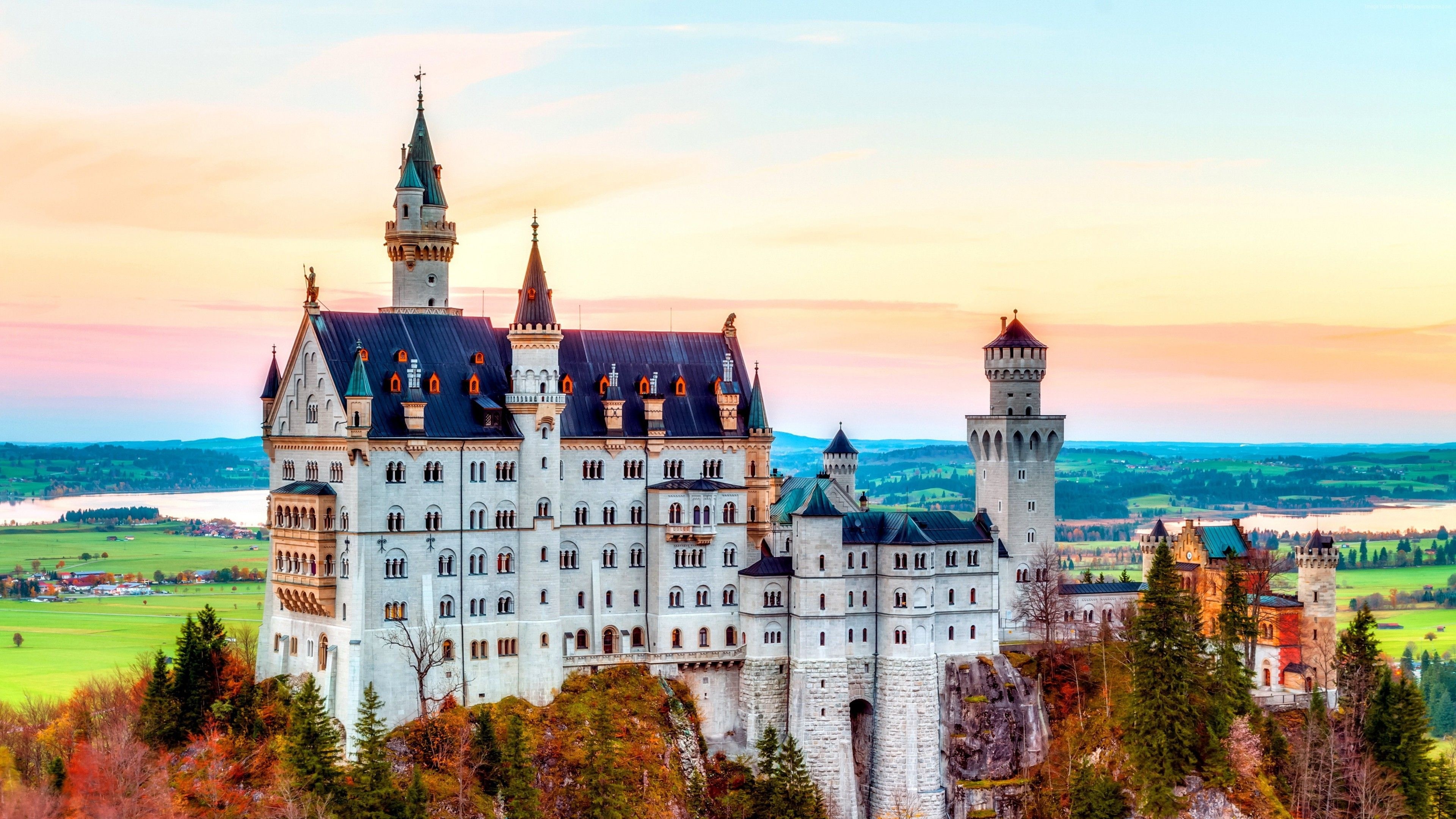 Neuschwanstein Castle, Europe Wallpaper, 3840x2160 4K Desktop