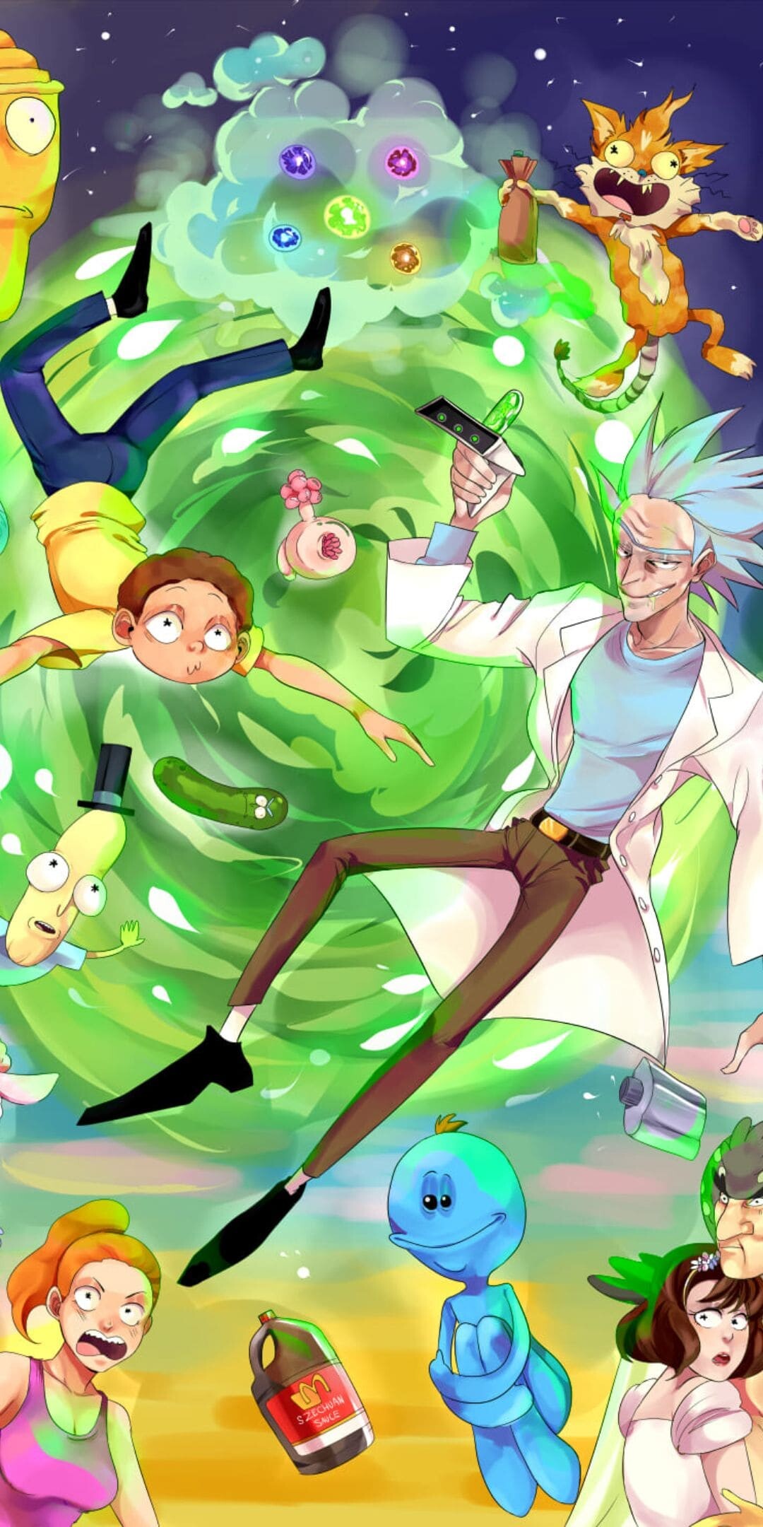 Rick and Morty wallpaper, High-quality images, Wallshub collection, Aesthetic design, 1080x2160 HD Phone