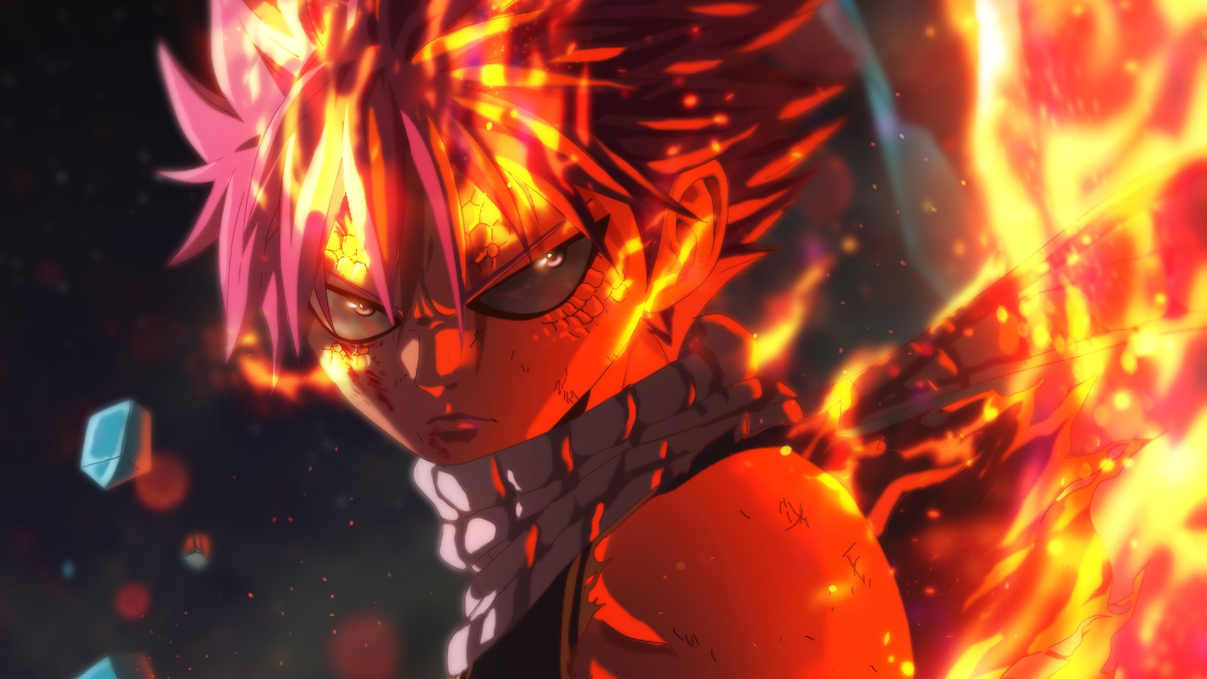 Natsu Dragon Force, Fairy Tail 4K, 3840x2160 4K Desktop