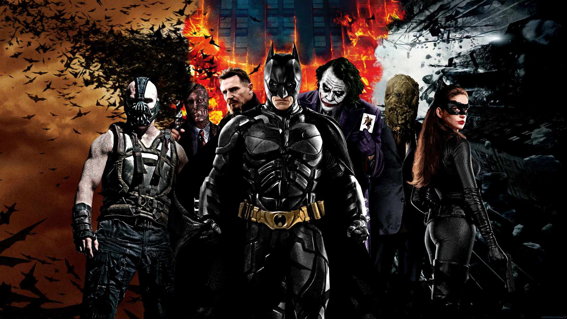 Batman and Bane, Wallpaper, 28324, 1920x1080 Full HD Desktop