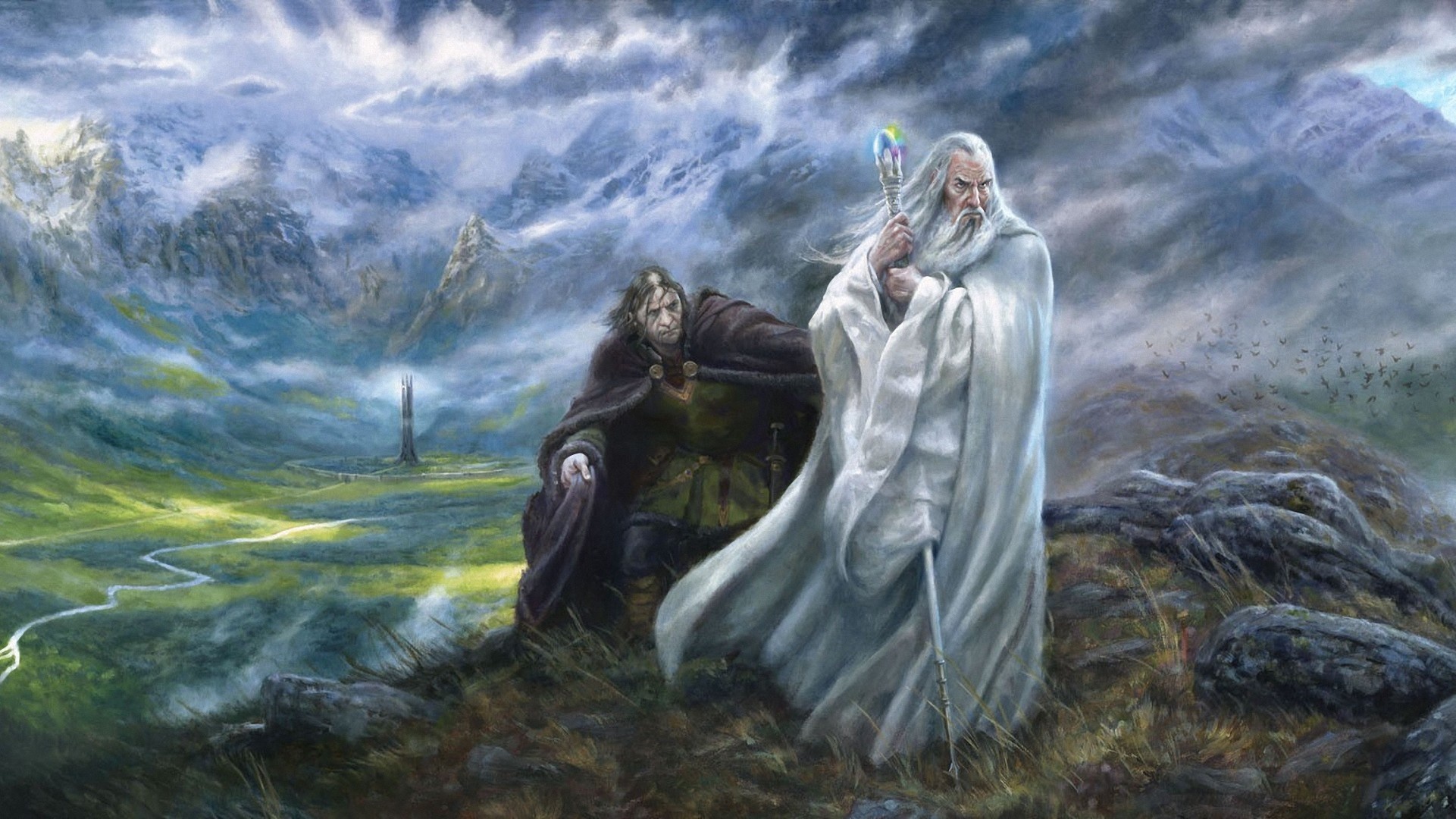 Saruman, Movies, Dark wizard, The Lord of the Rings, 1930x1080 HD Desktop