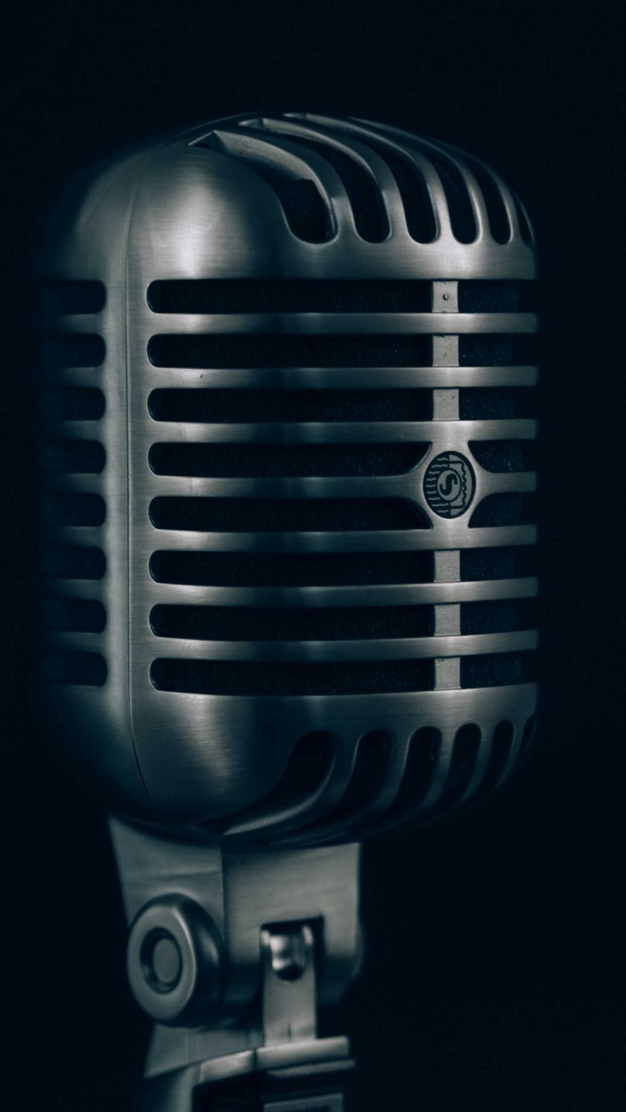 Microphone, Jazz Wallpaper, 2160x3840 4K Phone