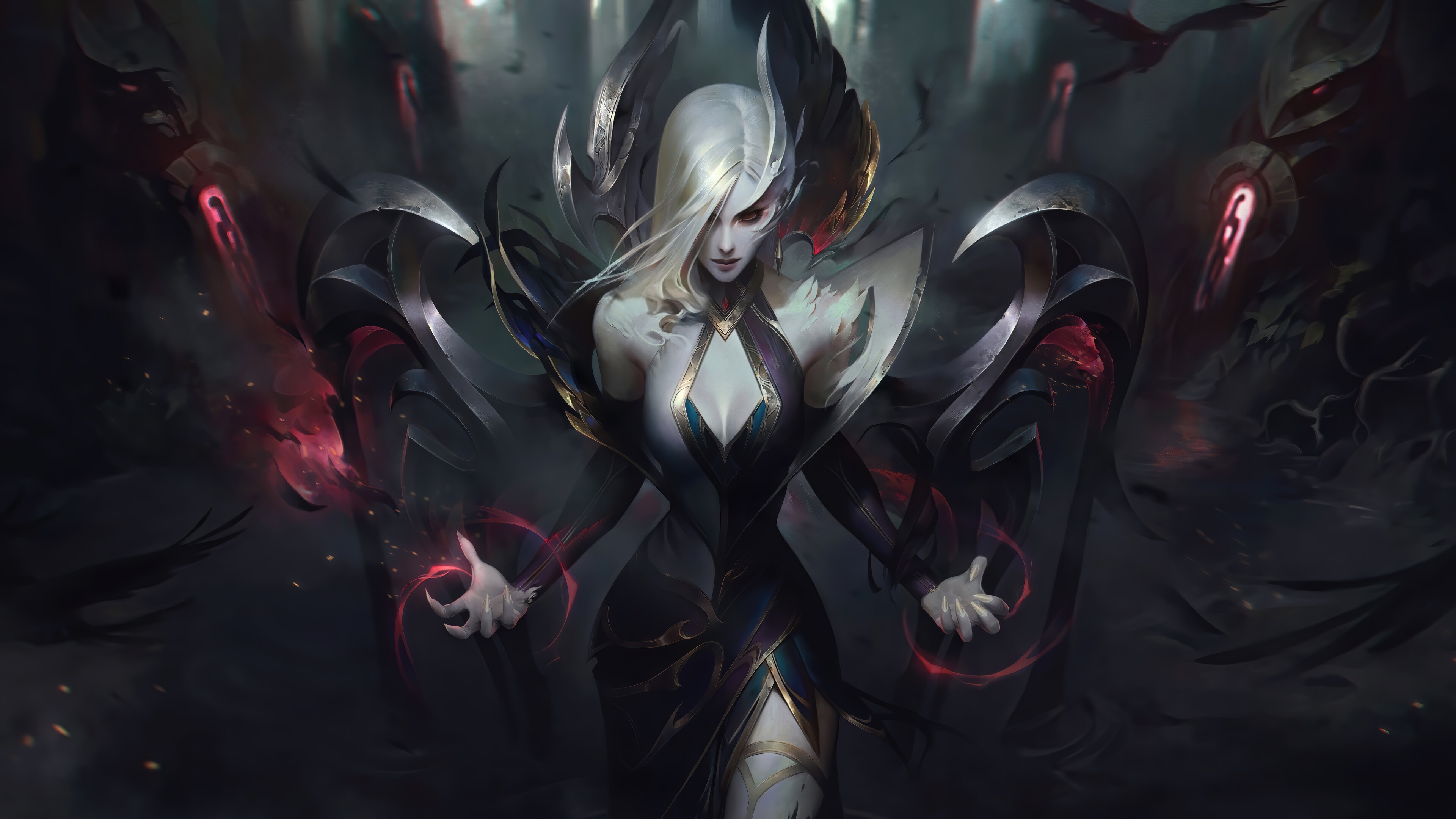 Elise, League of Legends, Gaming, Morgana, 3840x2160 4K Desktop