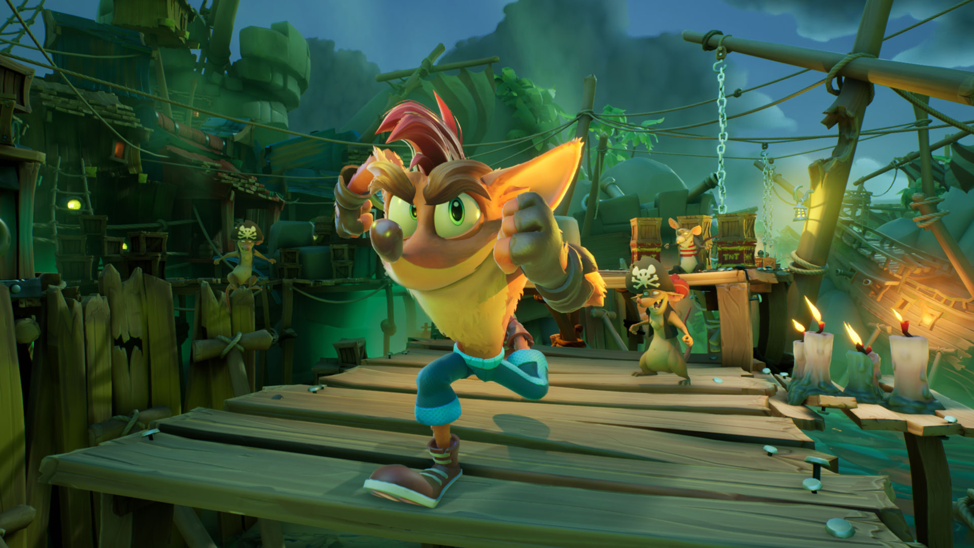 Crash Bandicoot, Crash Bandicoot 4: It's About Time, Pirate rat enemy, Full HD Desktop wallpaper