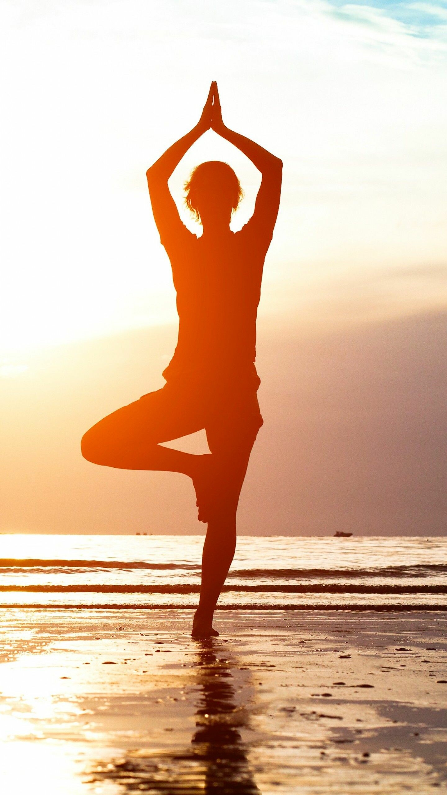 Balancing exercise, Yoga Wallpaper, 1440x2560 HD Phone