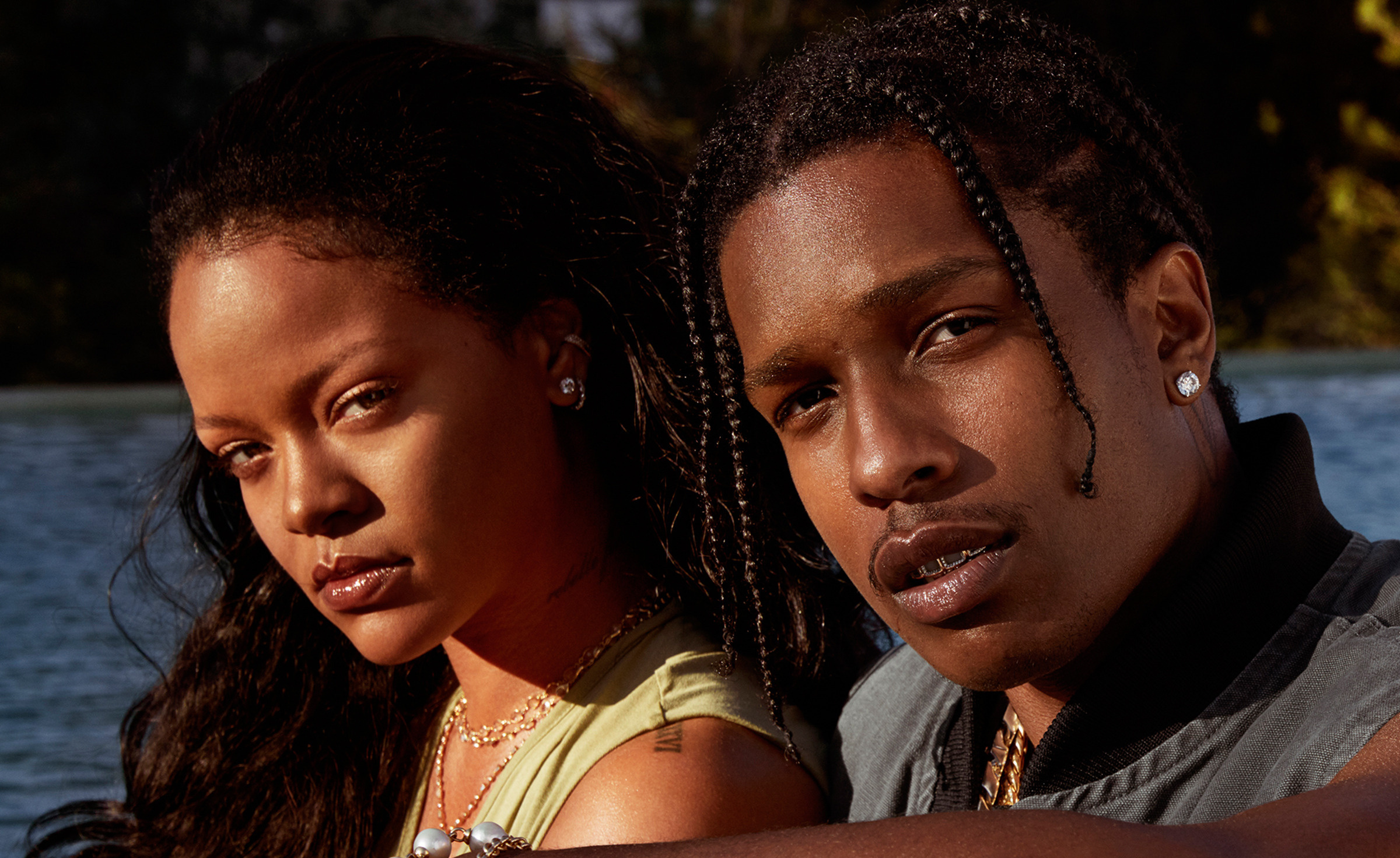 Rihanna, ASAP Rocky, Fenty Skin, Unisex skincare, 2400x1480 HD Desktop