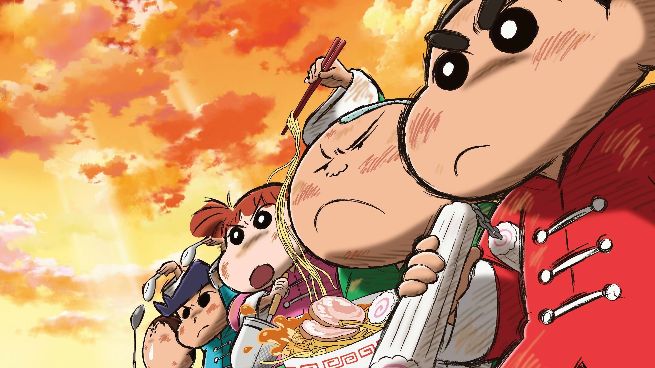 Shinnosuke Nohara, Kasukabe Defense Force, Kung Fu Boys Ramen Rebellion, Ramen bowl, HD Desktop wallpaper