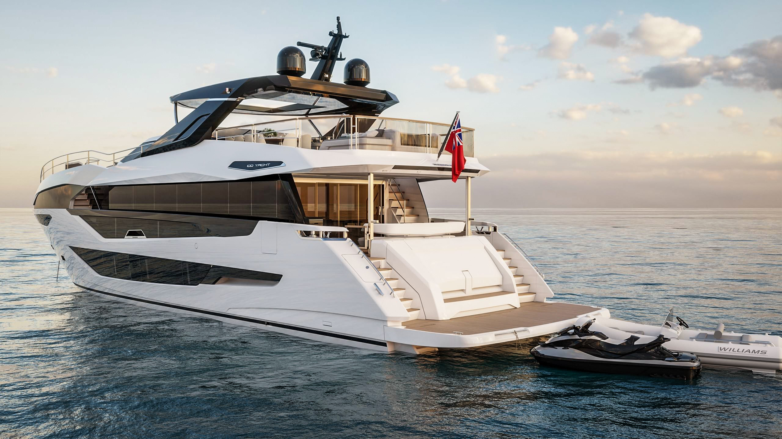 Sunseeker 100 yacht, Yachtingsoul elegance, High-end luxury, Unforgettable journey, 2560x1440 HD Desktop