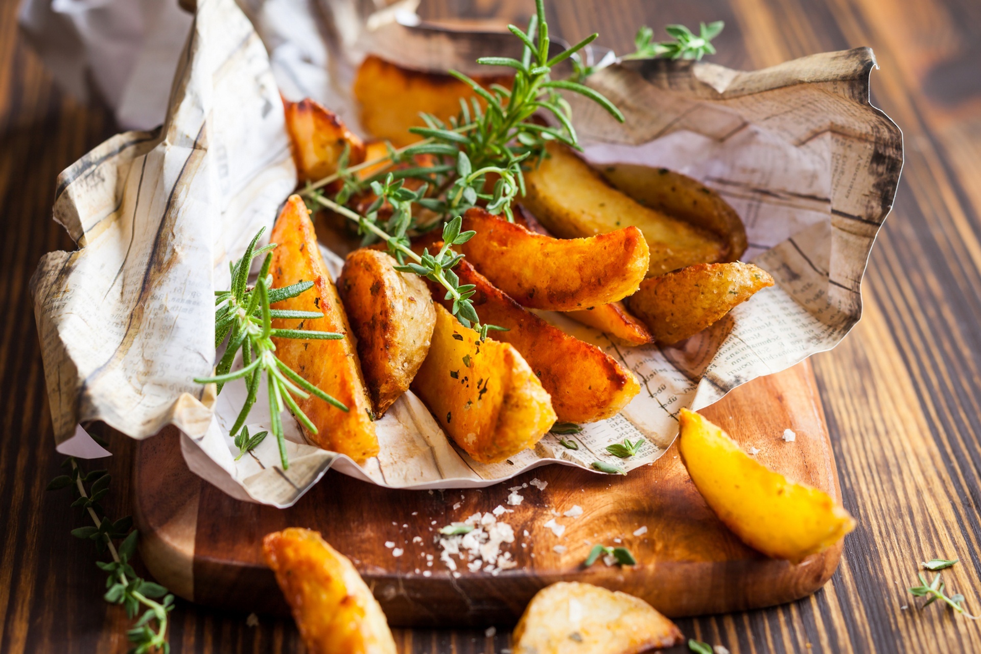 Potato wedges, Crispy side dish, Savory snack, Irresistible flavor, 1920x1280 HD Desktop