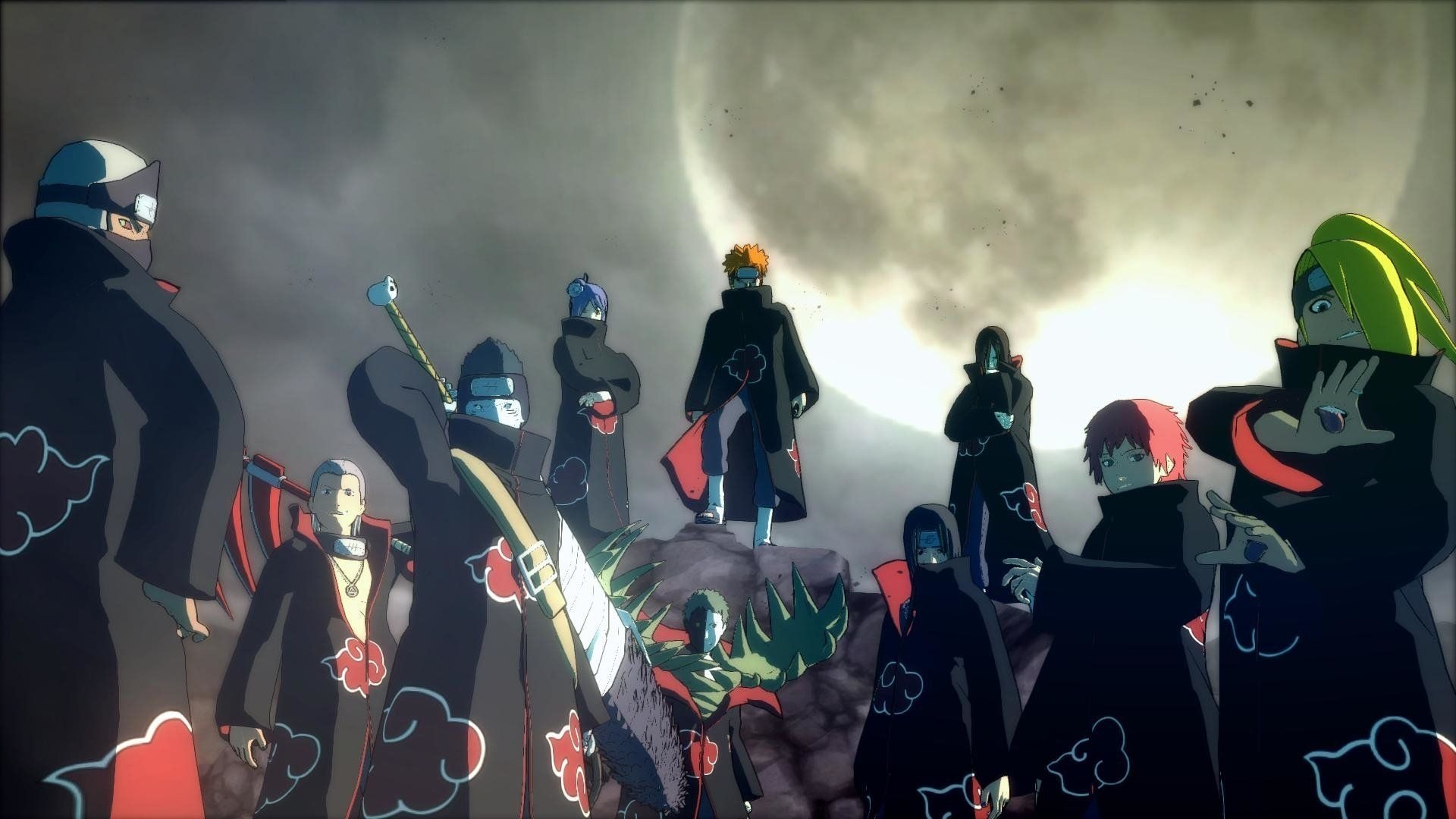 Pain, Itachi Uchiha, Kisame Hoshigaki, Deidara, Akatsuki, Full HD Desktop wallpaper