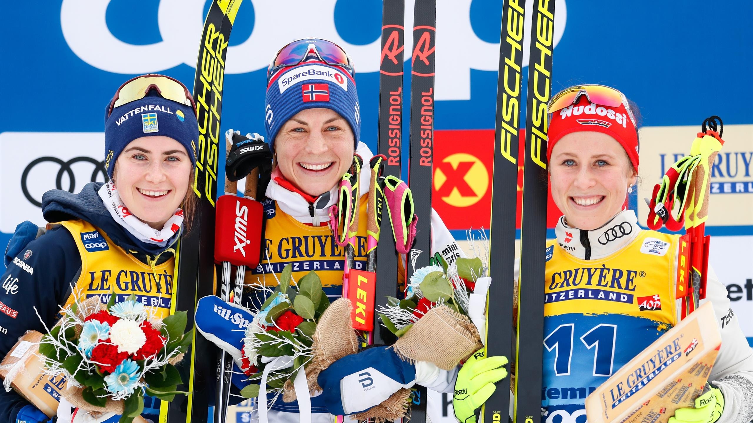 Anamarija Lampic, Astrid jacobsen, Fifth stage, Therese johaug, 2560x1440 HD Desktop