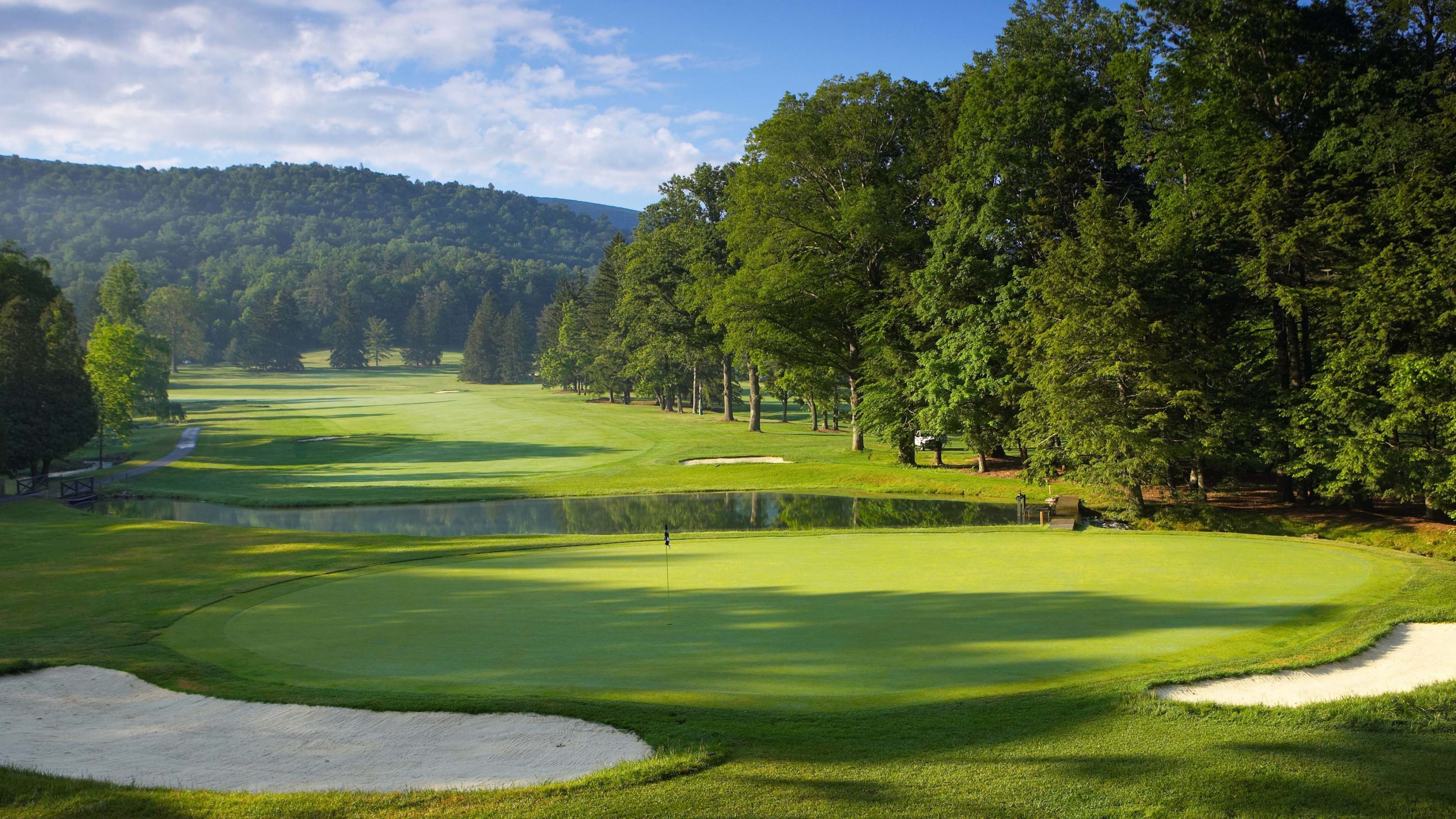 The Homestead Cascades, Golf Course Wallpaper, 3840x2160 4K Desktop