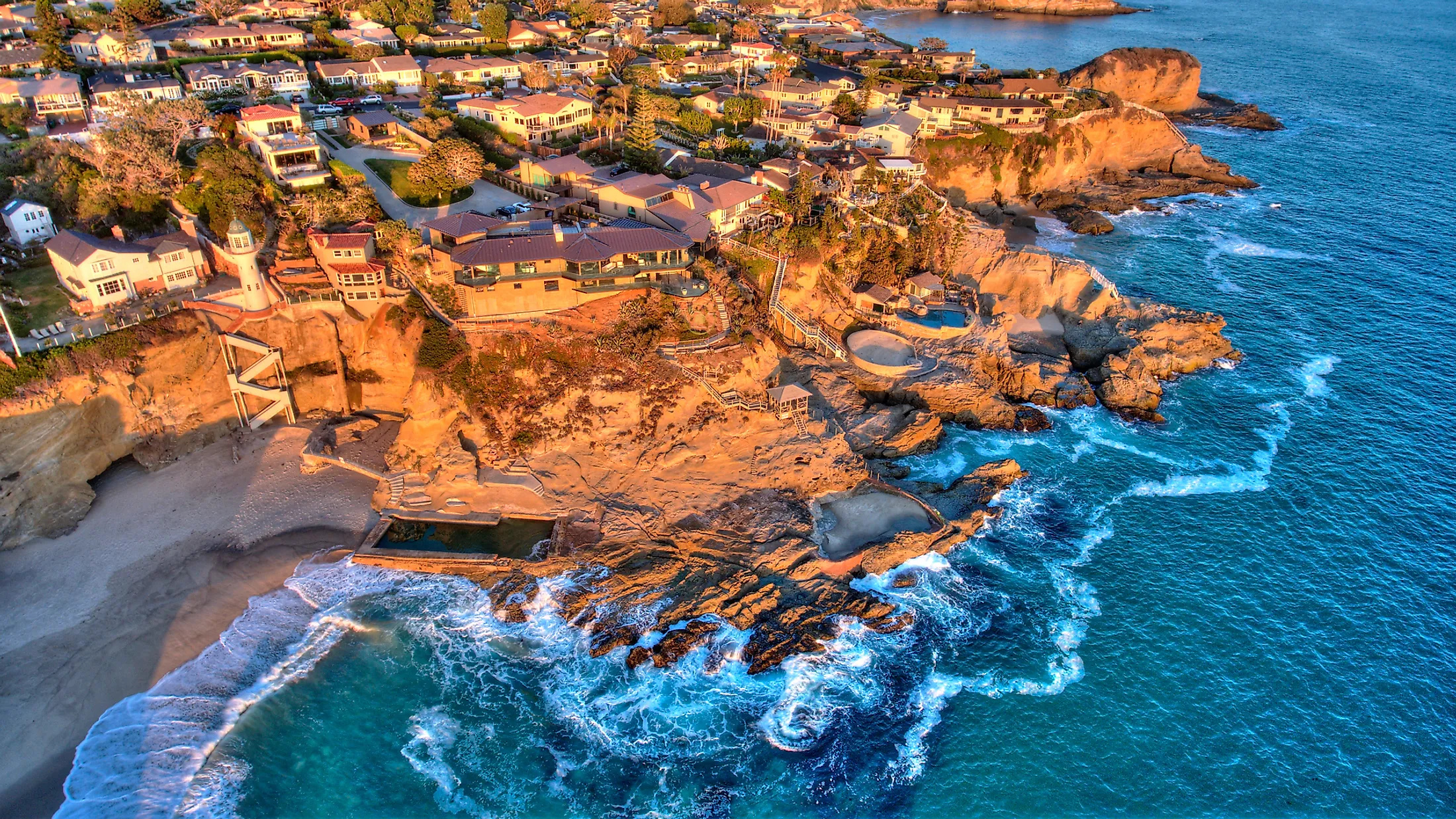 Laguna Beach, California coastal beauty, Explore the beaches, WorldAtlas information, 2200x1240 HD Desktop