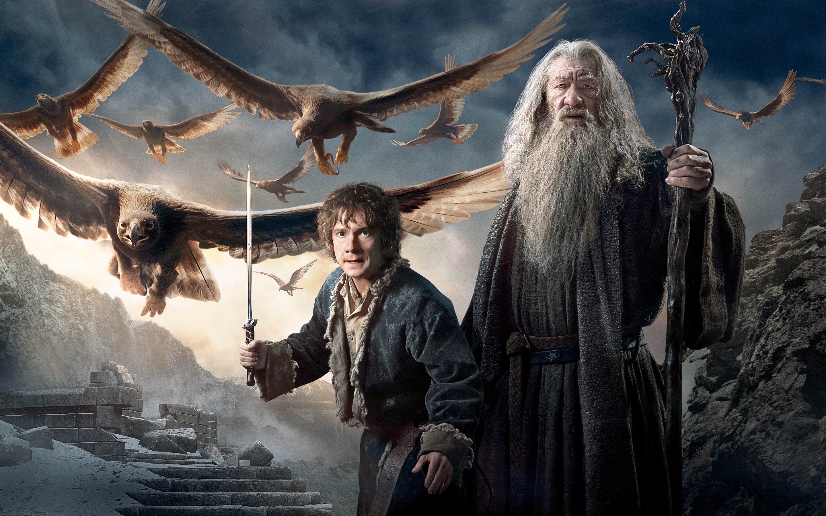 Gandalf, Bilbo Baggins Wallpaper, 2880x1800 HD Desktop