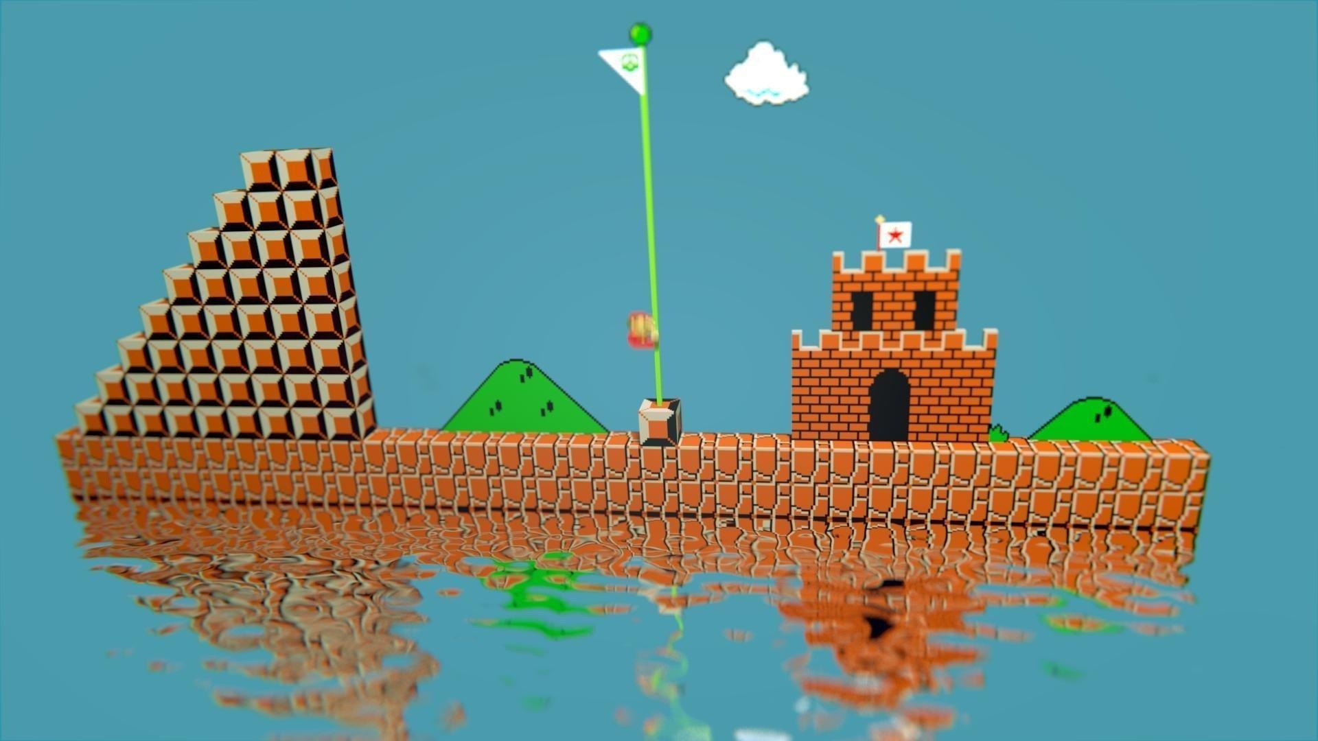 3D Video Game Super Mario HD Wallpaper 1920x1080