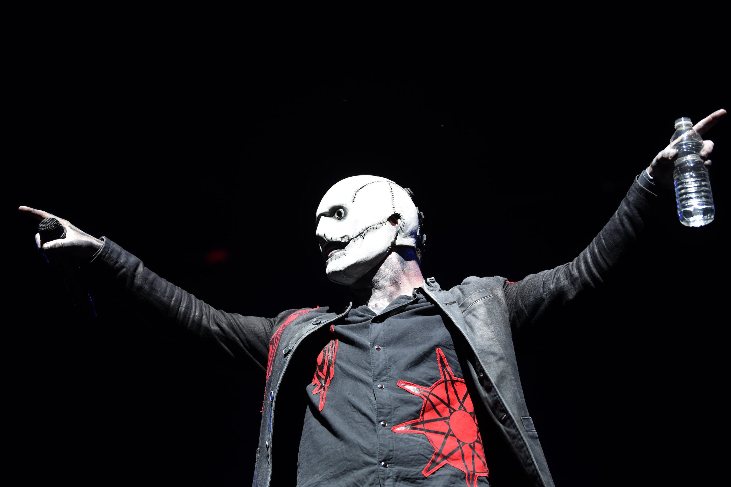 Corey Taylor, Corey Taylor stitched mask, Slipknot nonagram, HD Desktop wallpaper