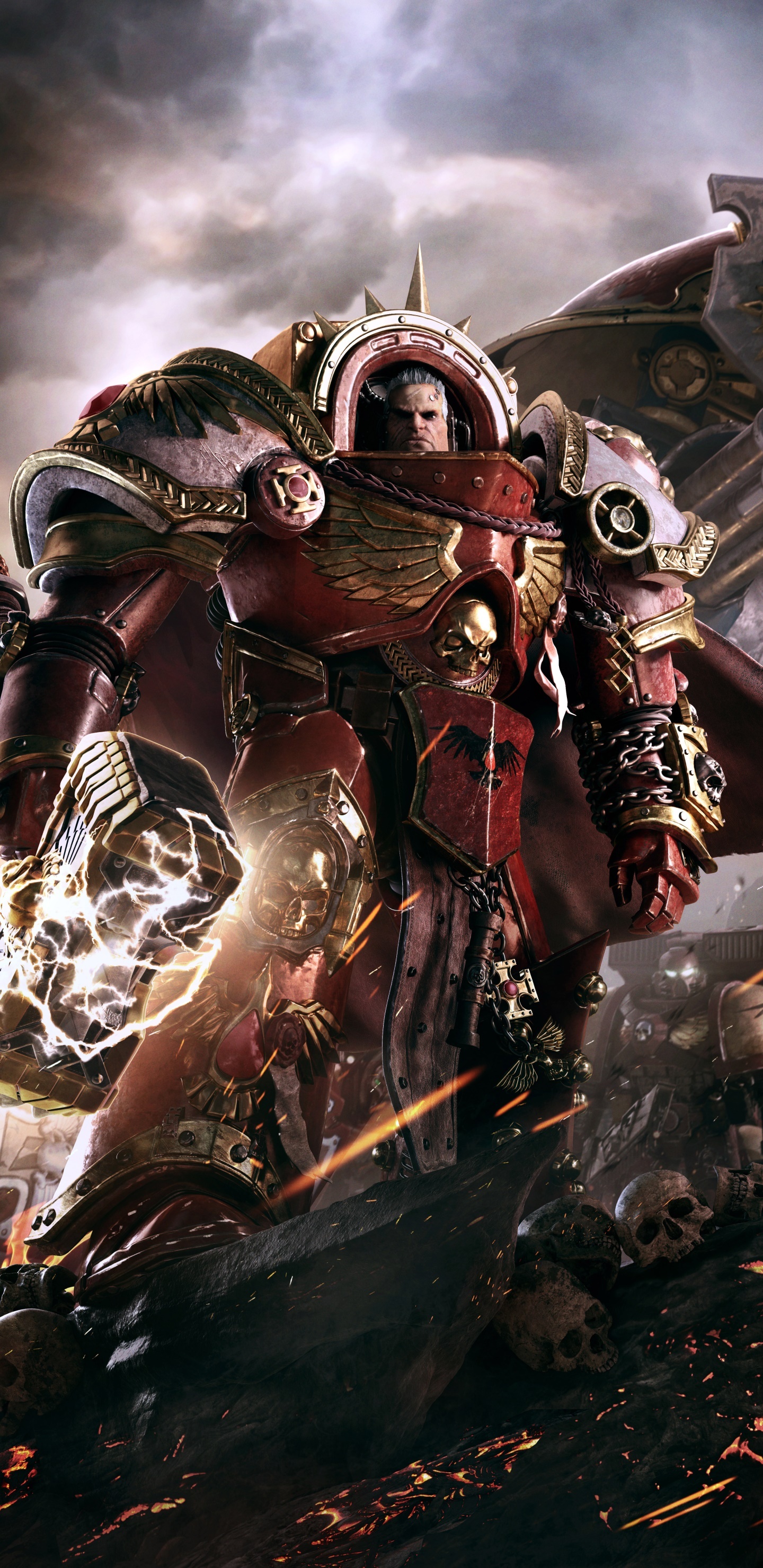 Gabriel Angelos, Blood Ravens Terminator armour, God-Splitter Thunder Hammer, HD Phone wallpaper