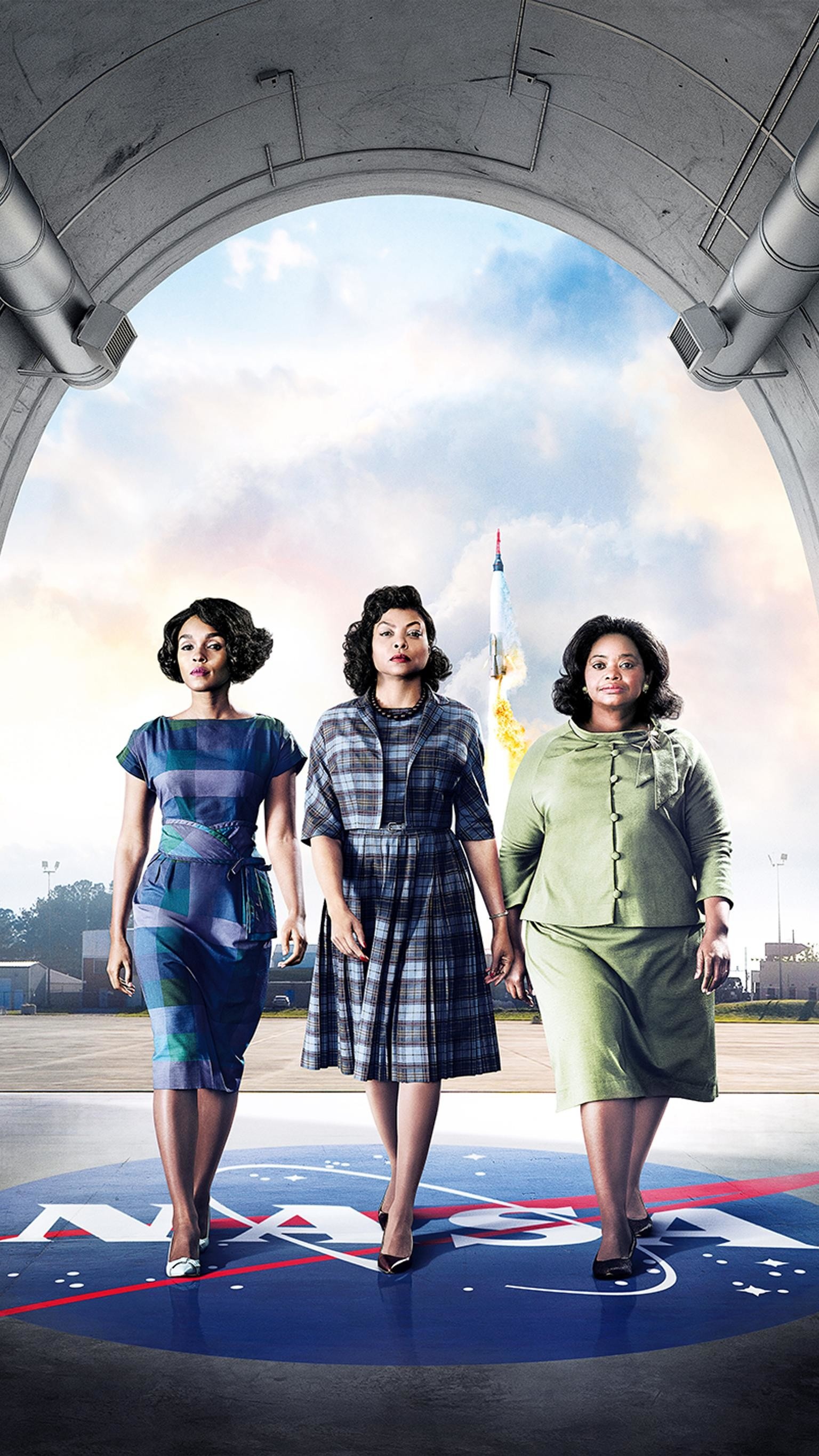 Hidden Figures movie, Triumph of intellect, Empowered figures, Inspiring generations, 1540x2740 HD Phone