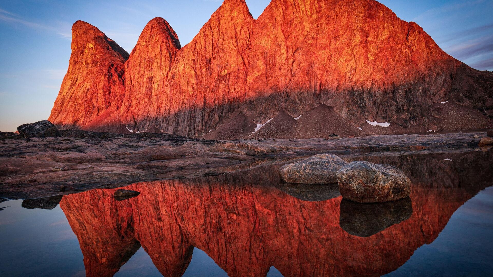 Greenland, Travels, Bjorne islands, Sunrise Greenland, 1920x1080 Full HD Desktop