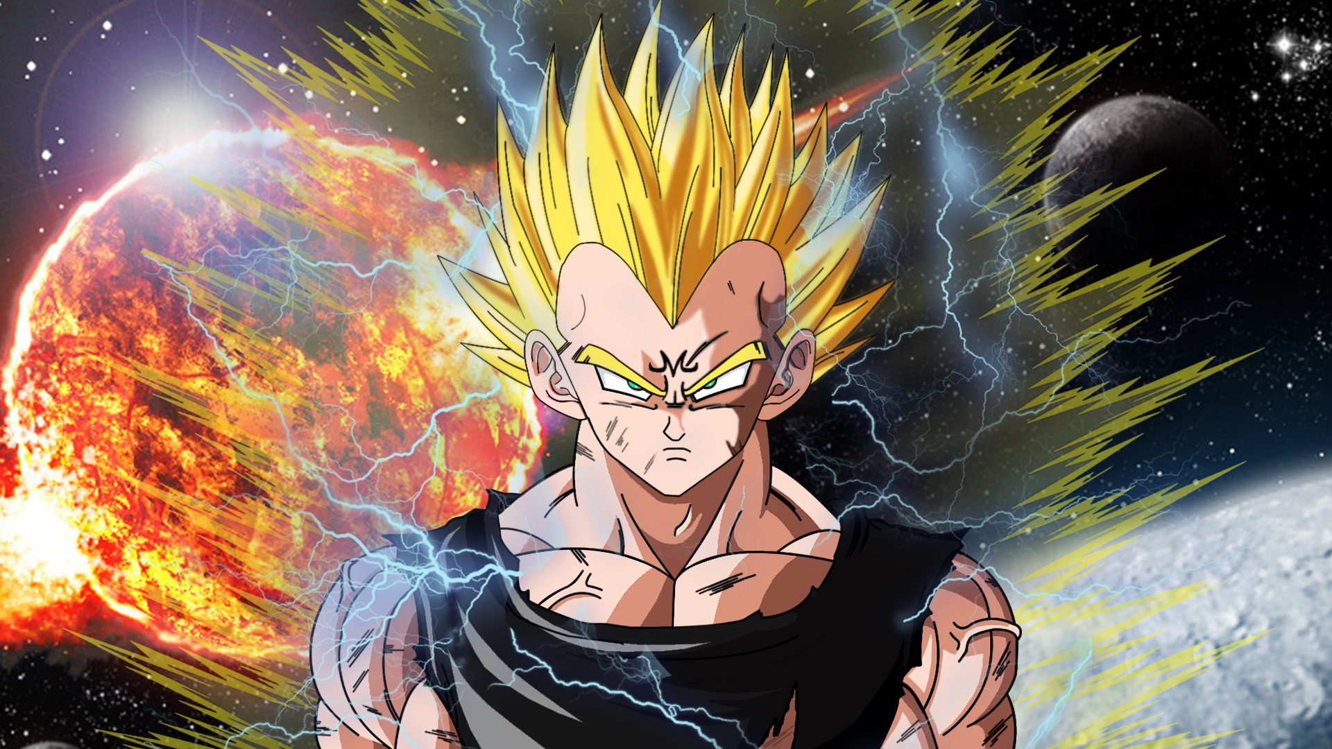 Dragon Ball Z Abridged, Majin Vegeta, Powerful villain, Dark transformation, 1920x1080 Full HD Desktop