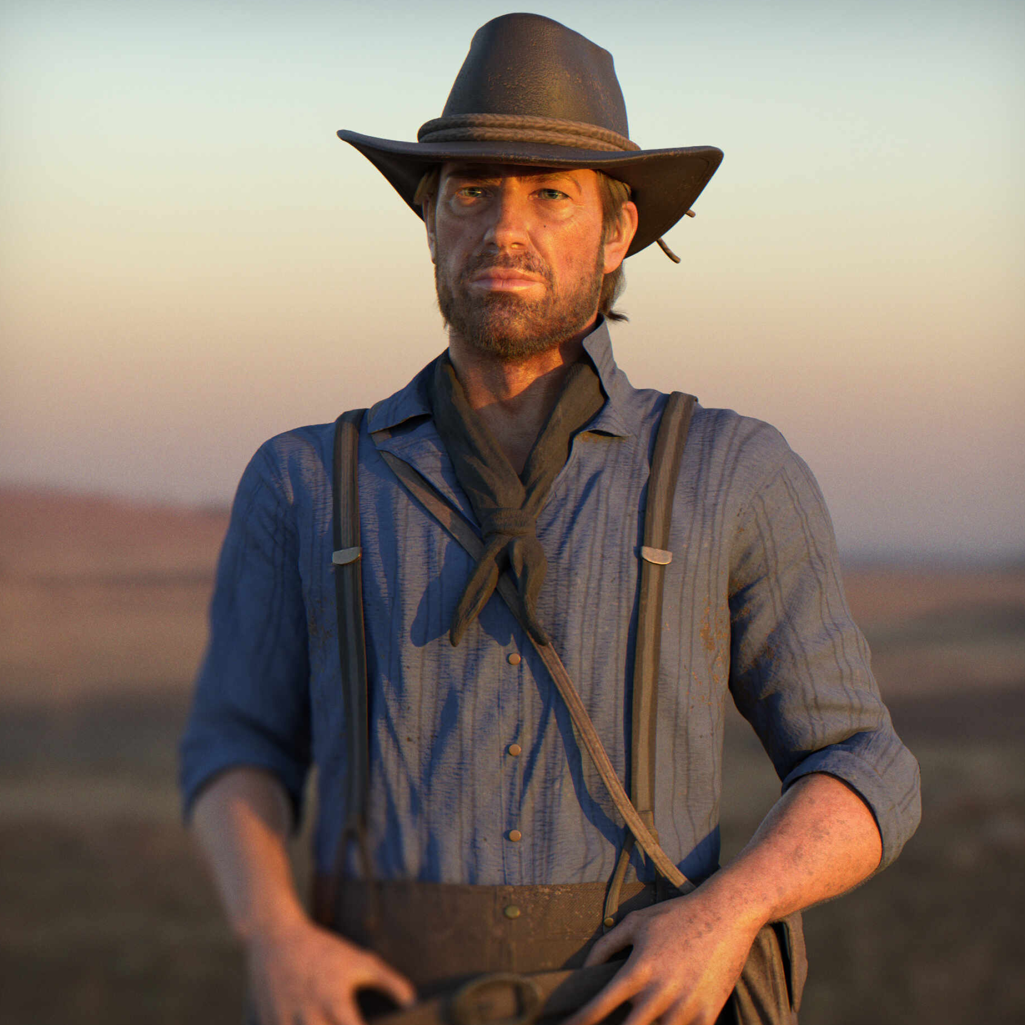 Arthur Morgan, Red Dead Redemption 2, leather cowboy hat, HD Phone wallpaper